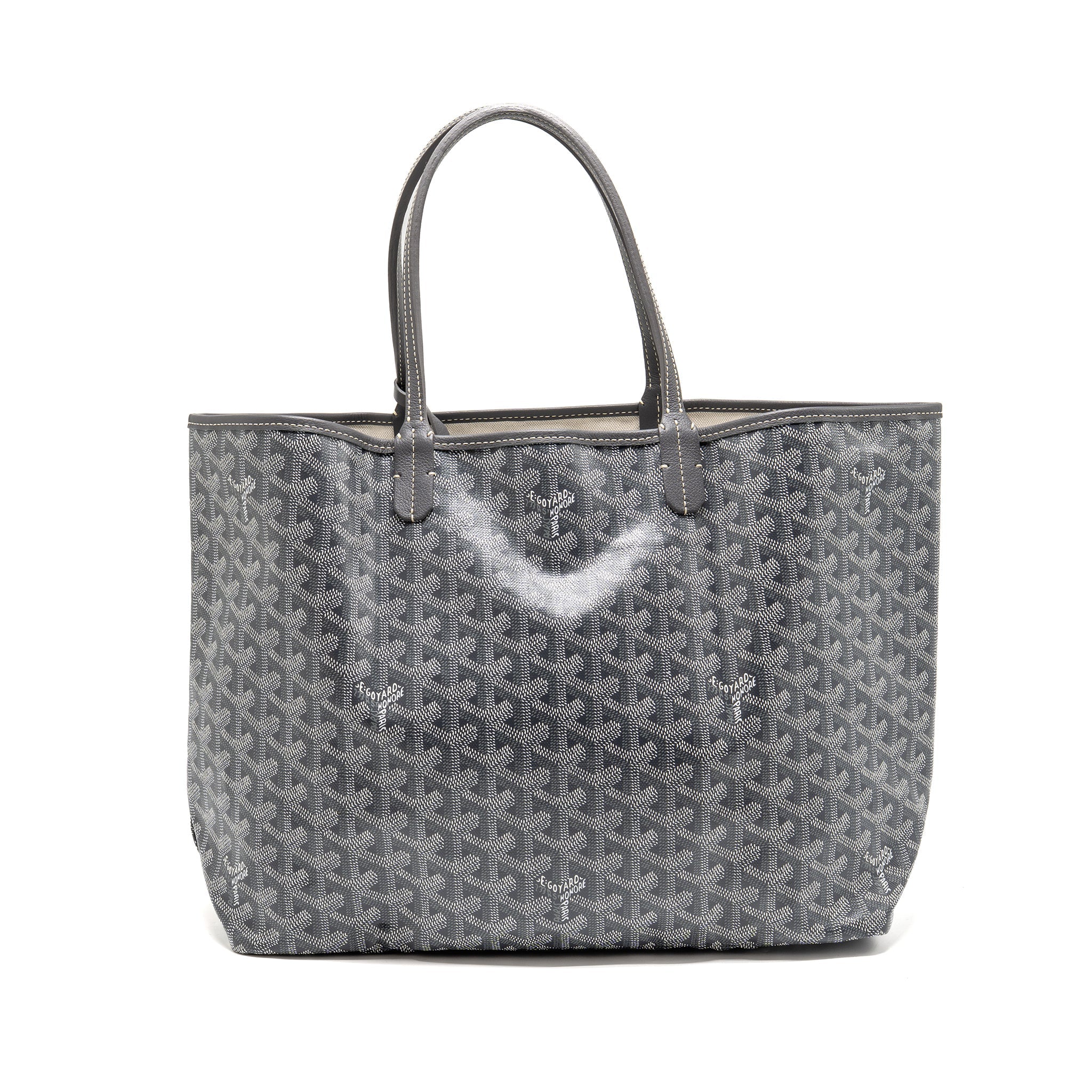 GOYARD SAINT LOUIS PM TOTE GOYARDLINE CANVAS GREY SHW