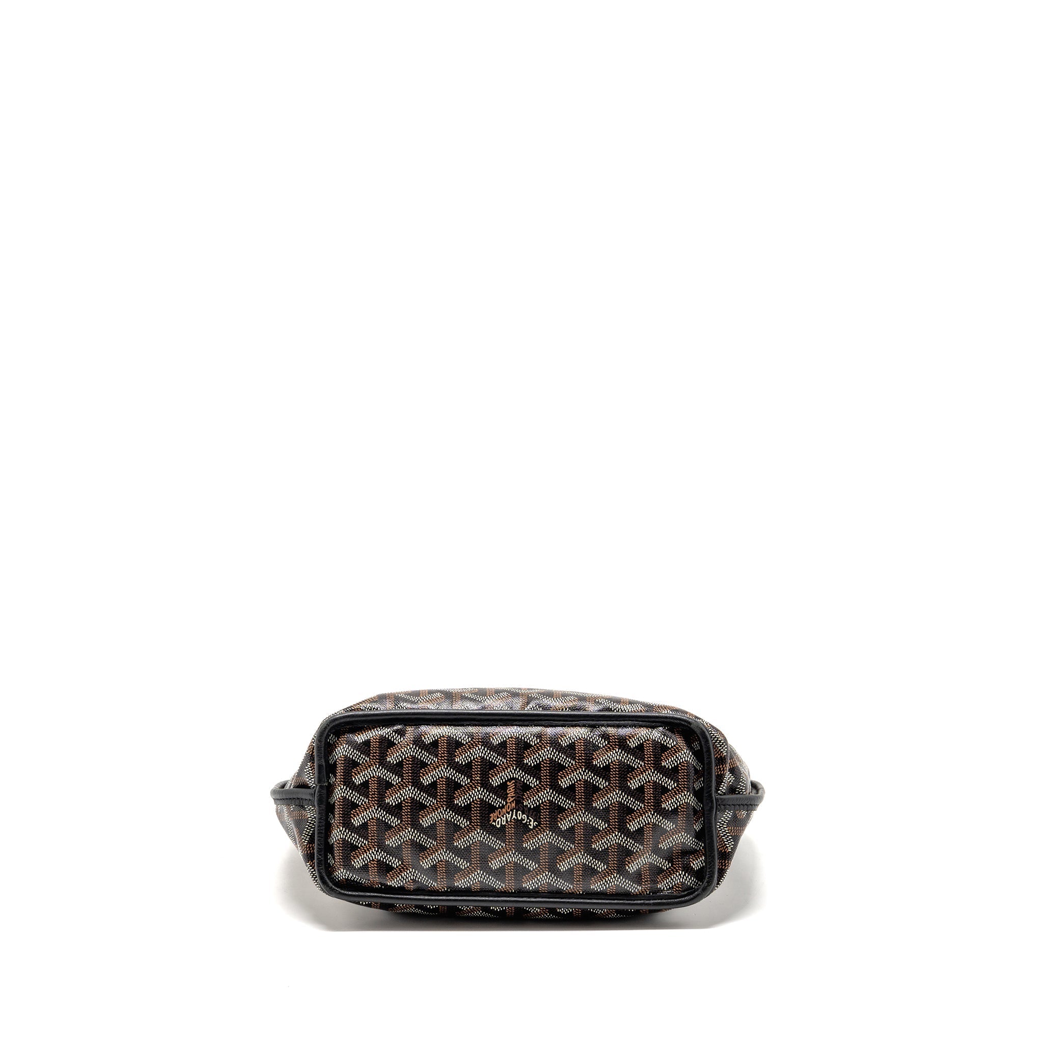 GOYARD MINI ANJOU TOTE GOYARDINE CANVAS/ CALFSKIN BLACK SHW