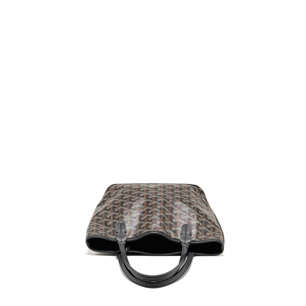 GOYARD MINI ANJOU TOTE GOYARDINE CANVAS/ CALFSKIN BLACK SHW