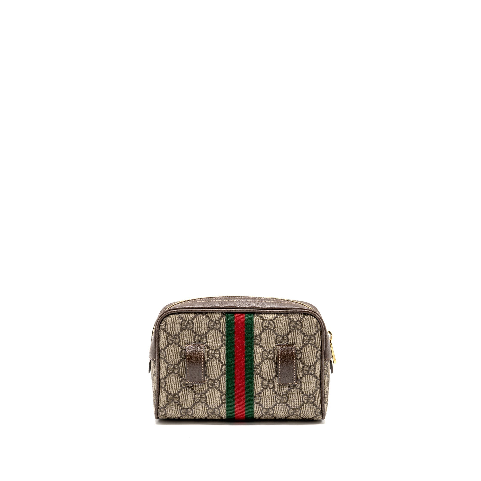 GUCCI SIZE 85 OPHIDIA SMALL BELT BAG GG SUPREME CANVAS GHW