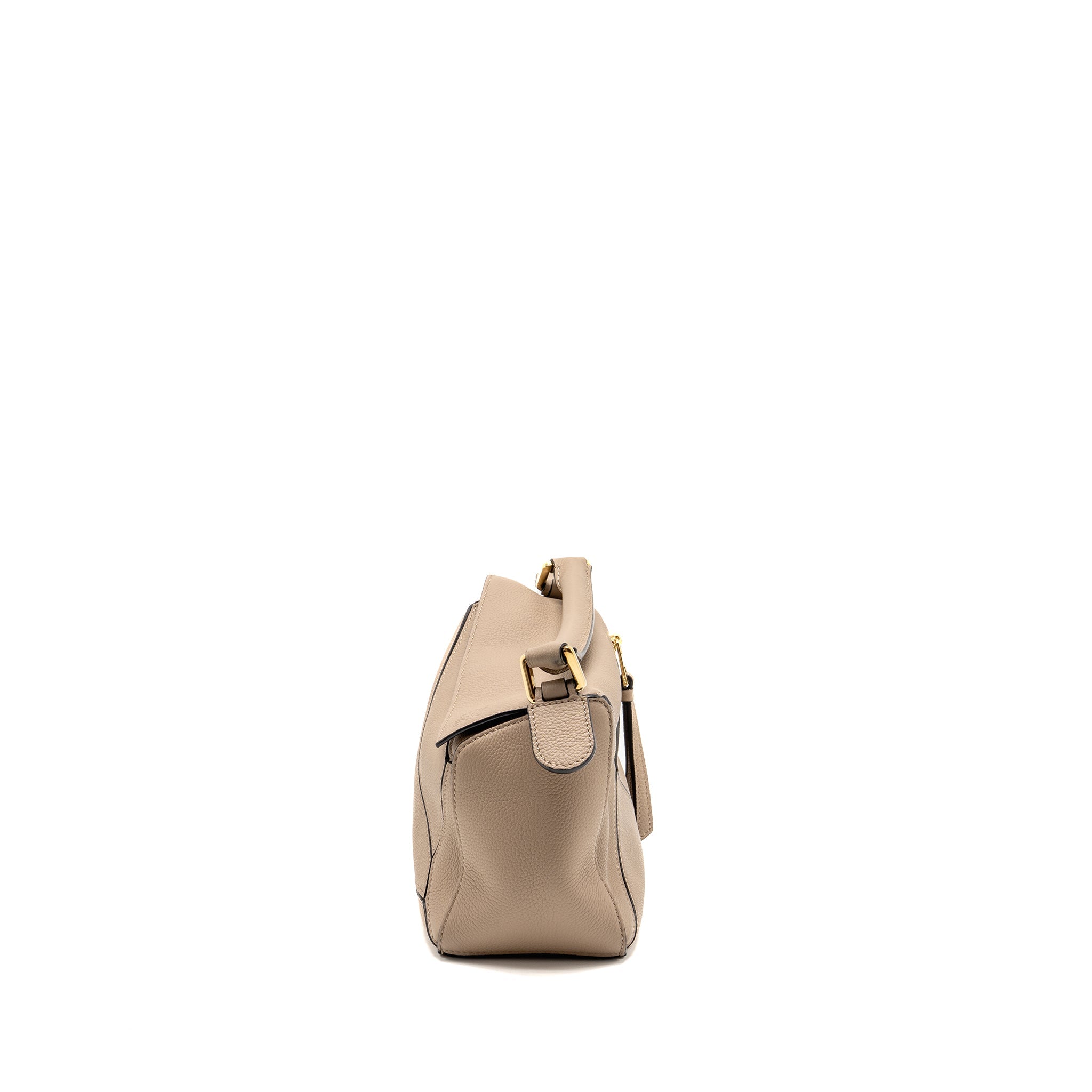 LOEWE SMALL PUZZLE BAG SOFT GRAINED CALFSKIN SAND GHW