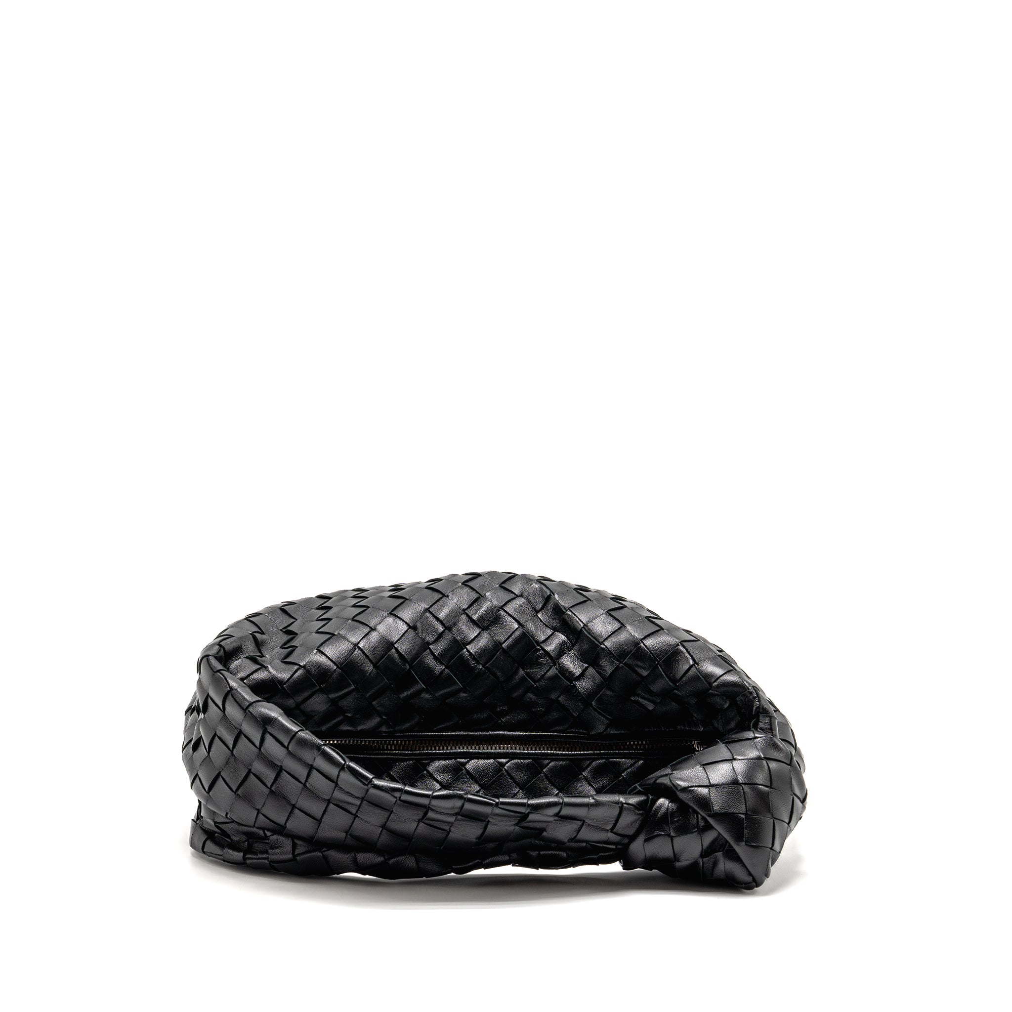 BOTTEGA VENETA SMALL JODIE INTRECCIATO LEATHER BLACK SHW