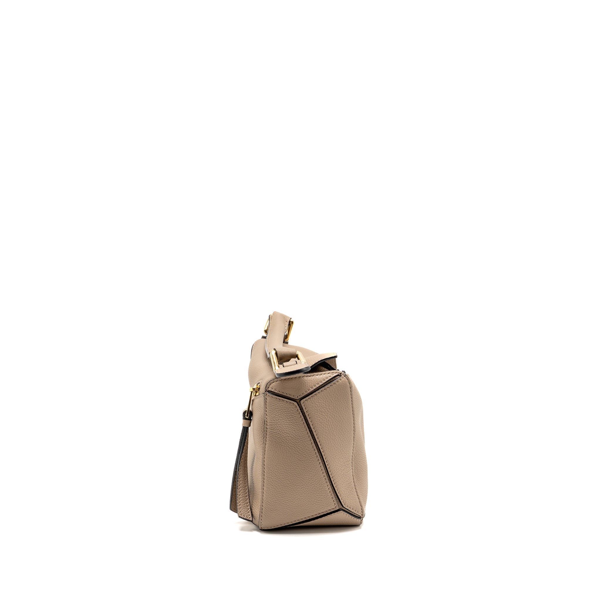 LOEWE SMALL PUZZLE BAG SOFT GRAINED CALFSKIN SAND GHW
