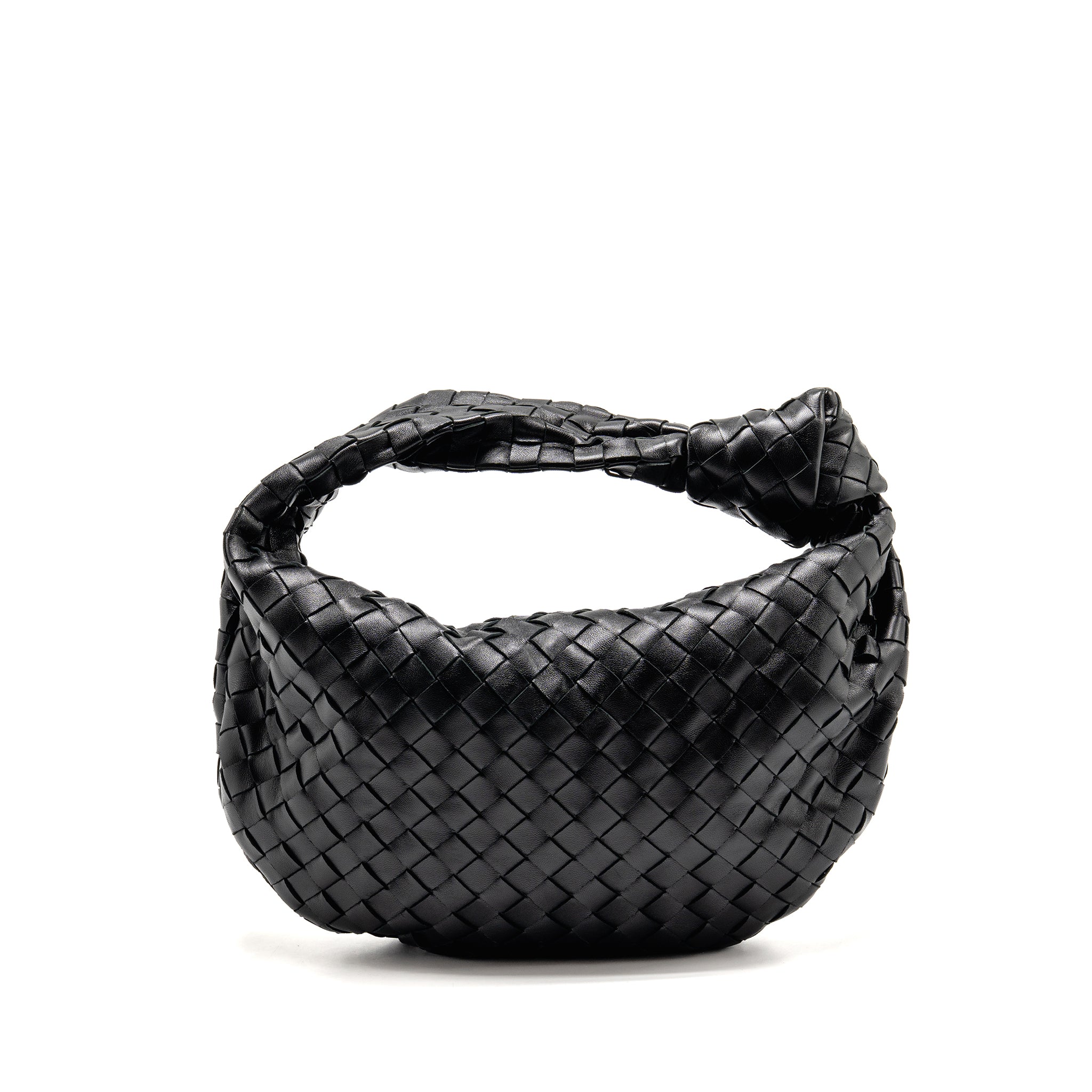 BOTTEGA VENETA SMALL JODIE INTRECCIATO LEATHER BLACK SHW