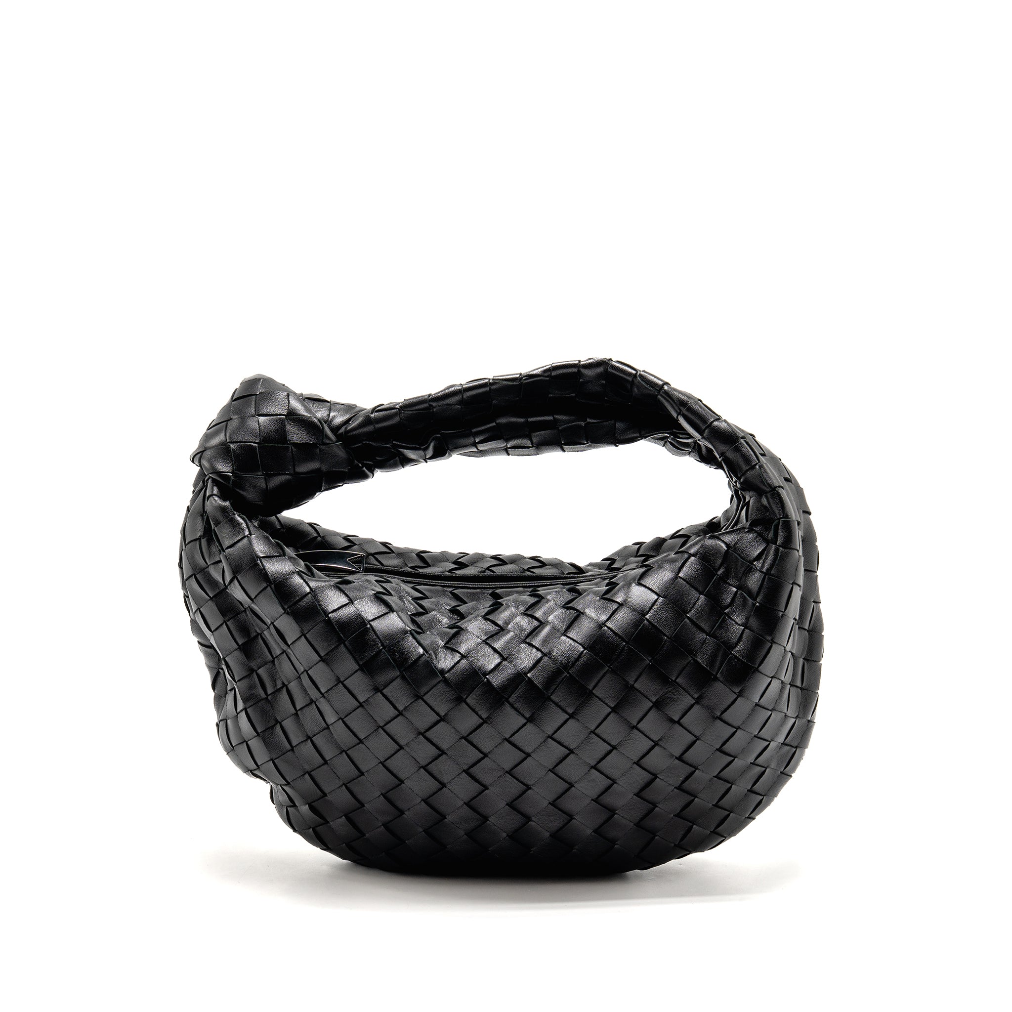 BOTTEGA VENETA SMALL JODIE INTRECCIATO LEATHER BLACK SHW
