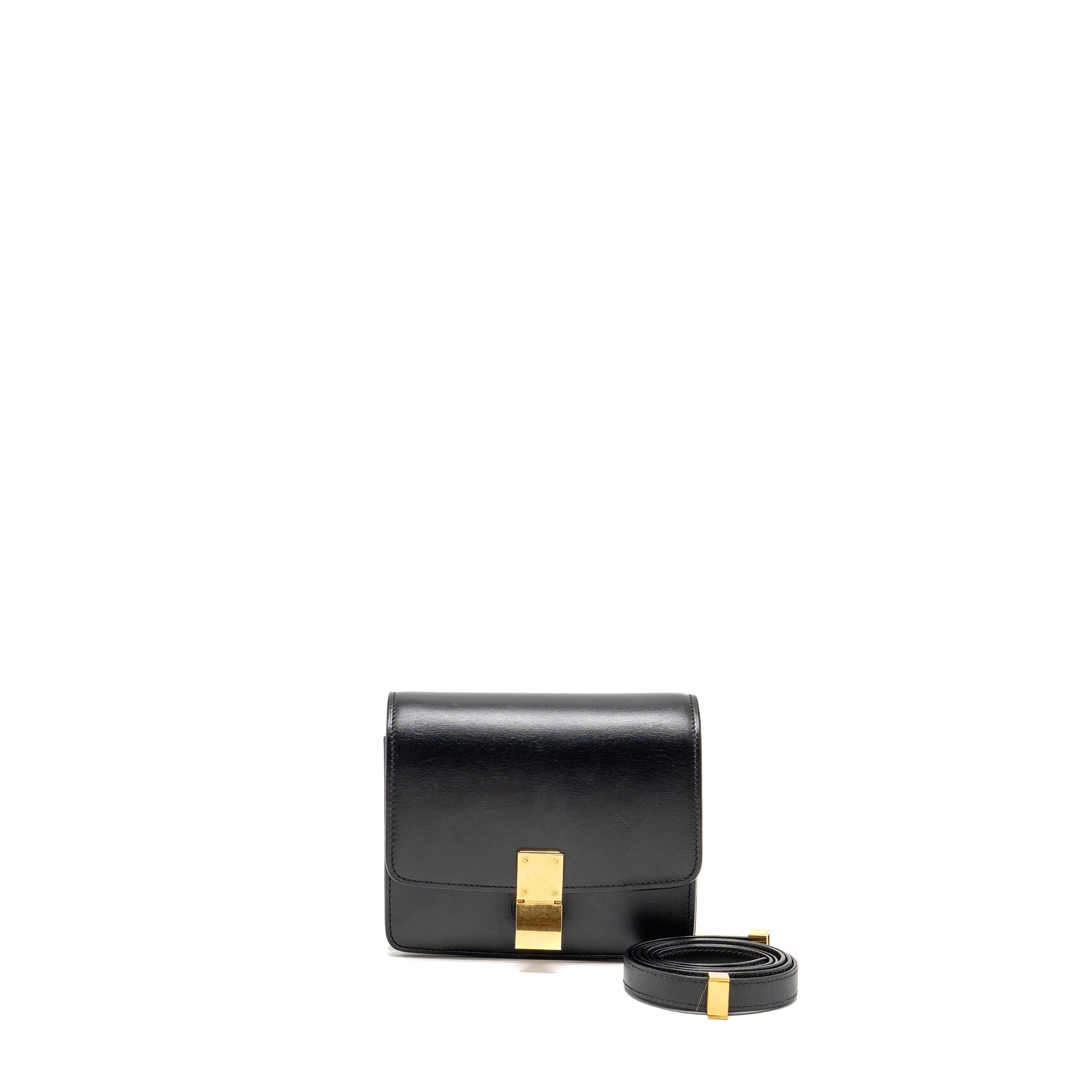 CELINE MINI CLASSIC BOX BAG CALFSKIN BLACK GHW