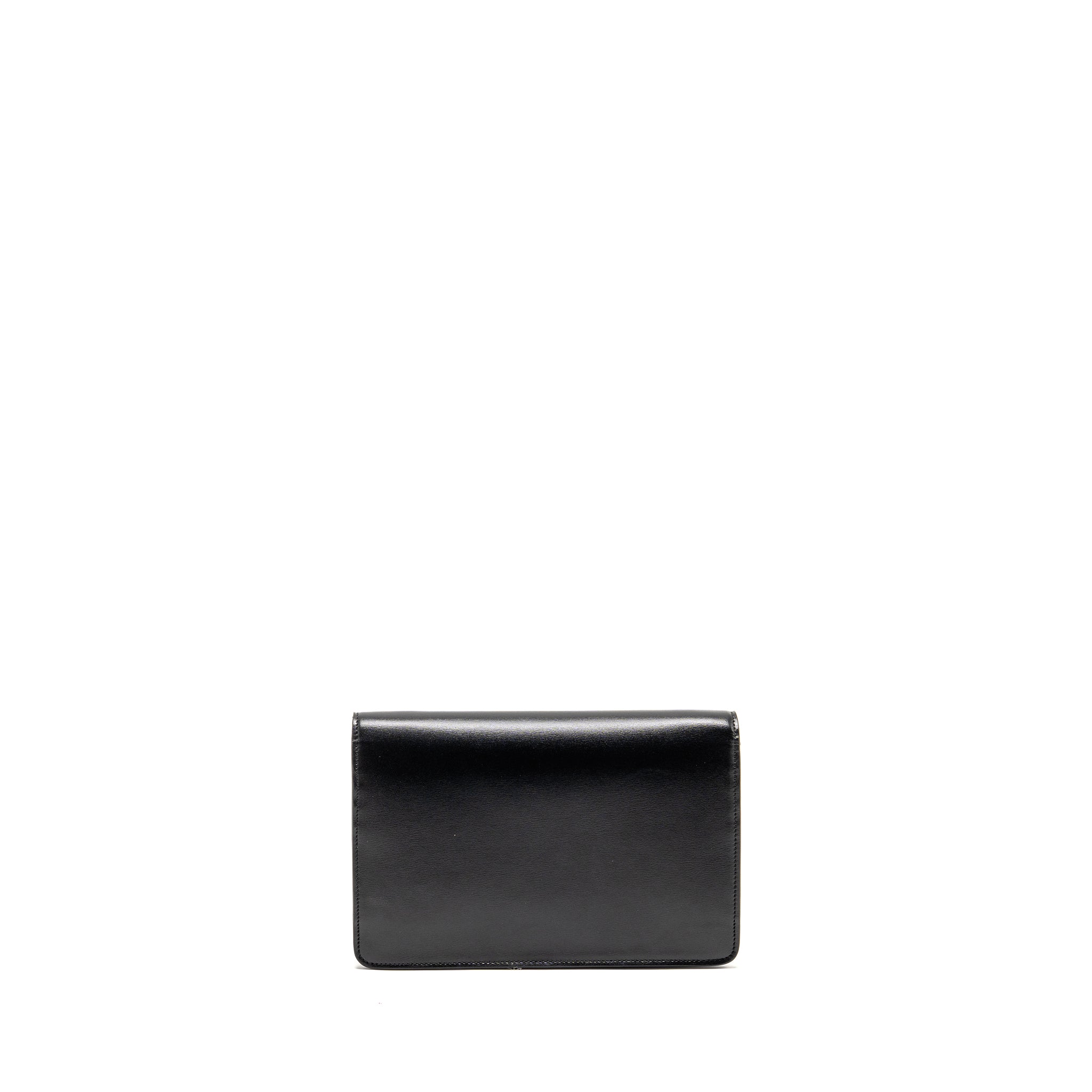 CELINE WALLET ON CHAIN MARGO SHINY CALFSKIN BLACK GHW