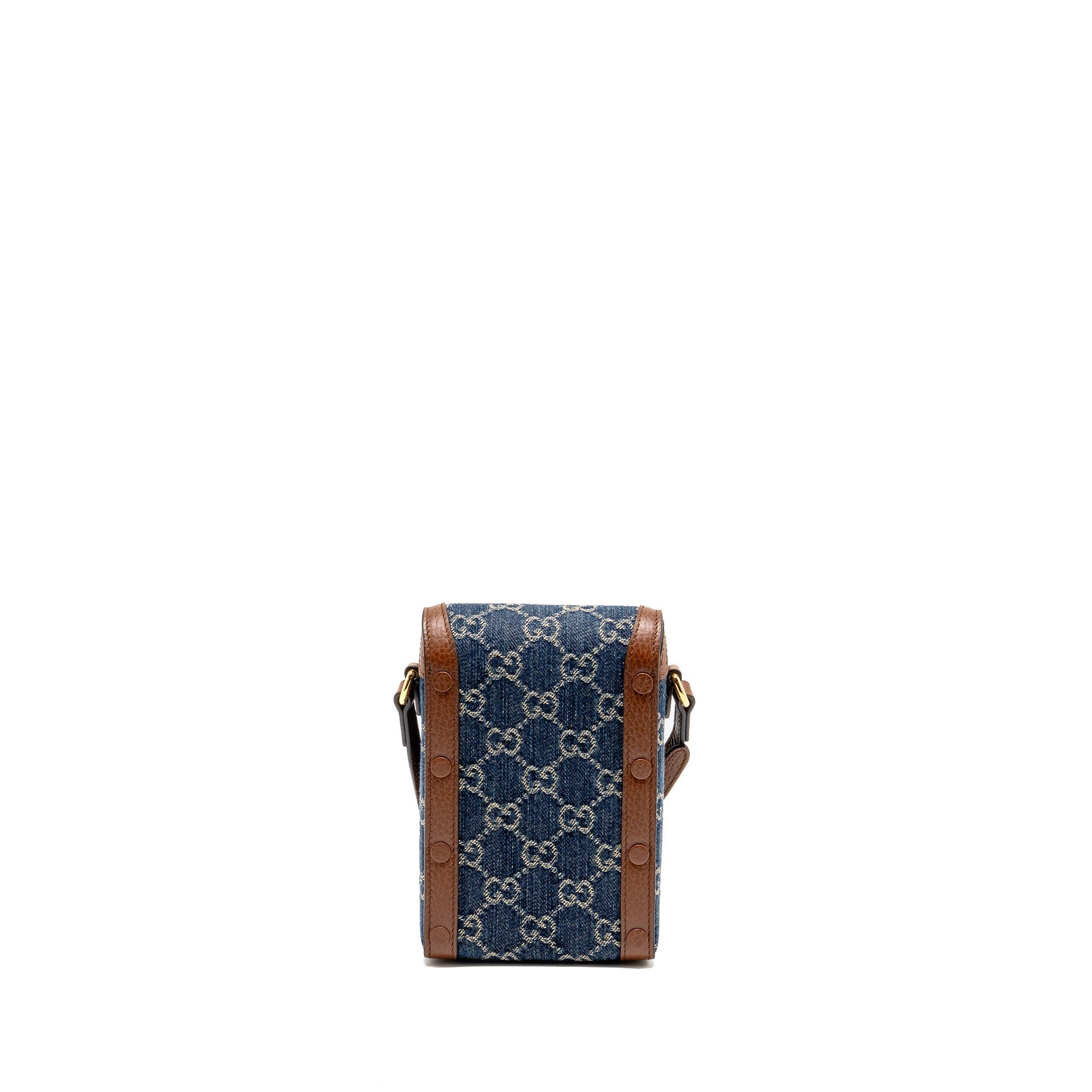 GUCCI HORSEBIT 1955 MINI BAG DENIM/CALFSKIN BLUE/BROWN GHW