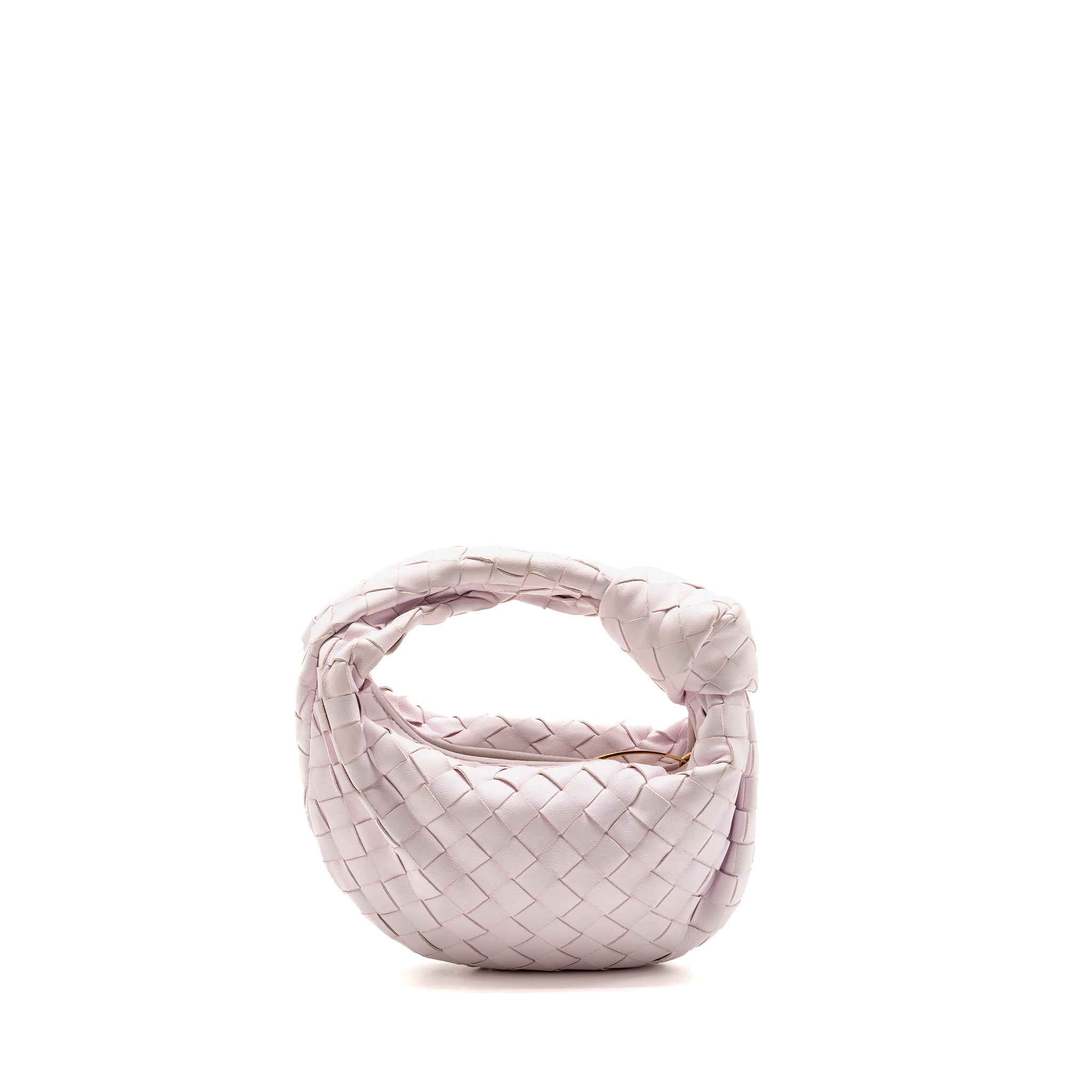 BOTTEGA VENETA MINI JODIE LAMBSKIN LIGHT PINK GHW