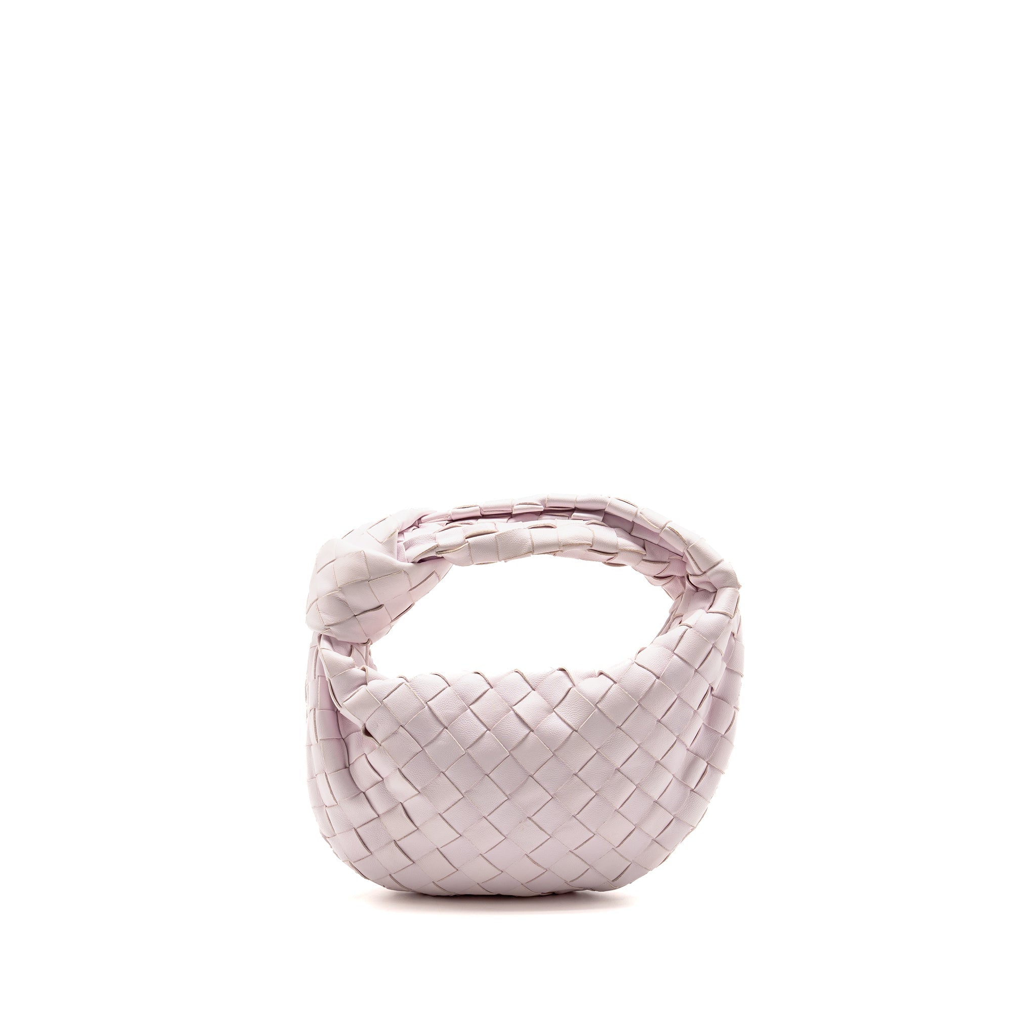BOTTEGA VENETA MINI JODIE LAMBSKIN LIGHT PINK GHW