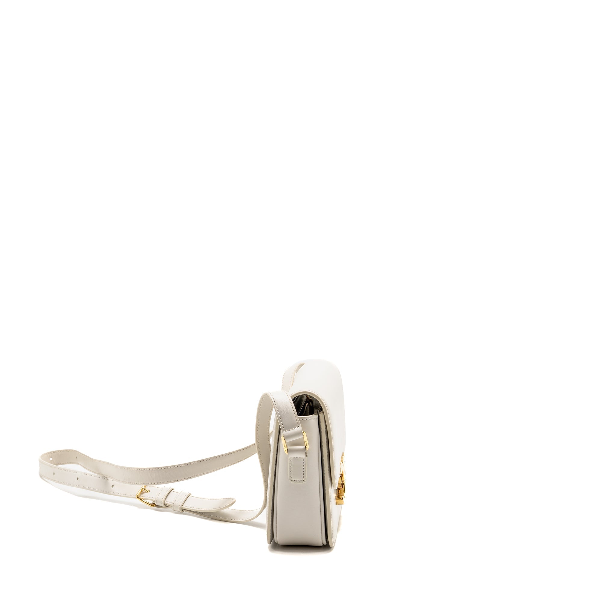 CELINE TEEN TRIOMPHE BAG CALFSKIN WHITE IVORY GHW