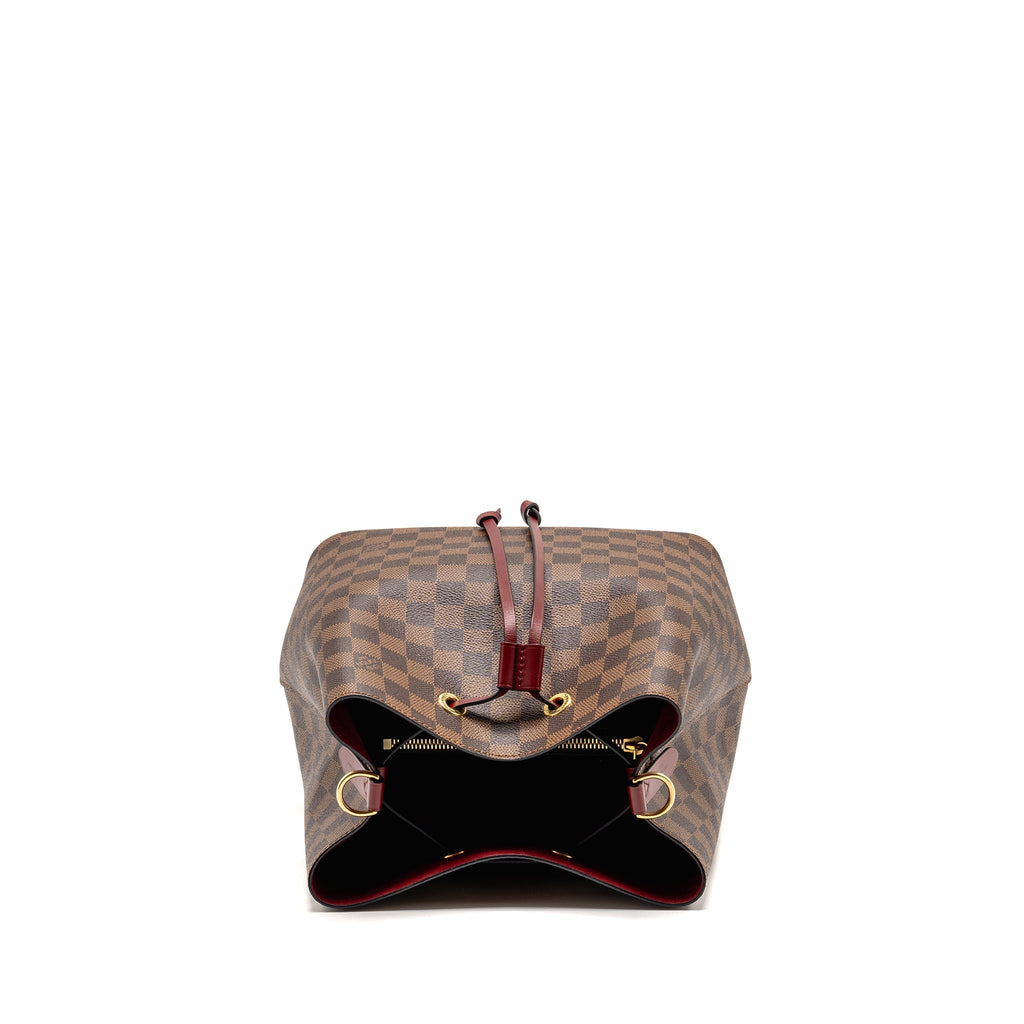 LOUIS VUITTON NEO NOE DAMIER EBENE CANVAS BROWN / BERRY GHW