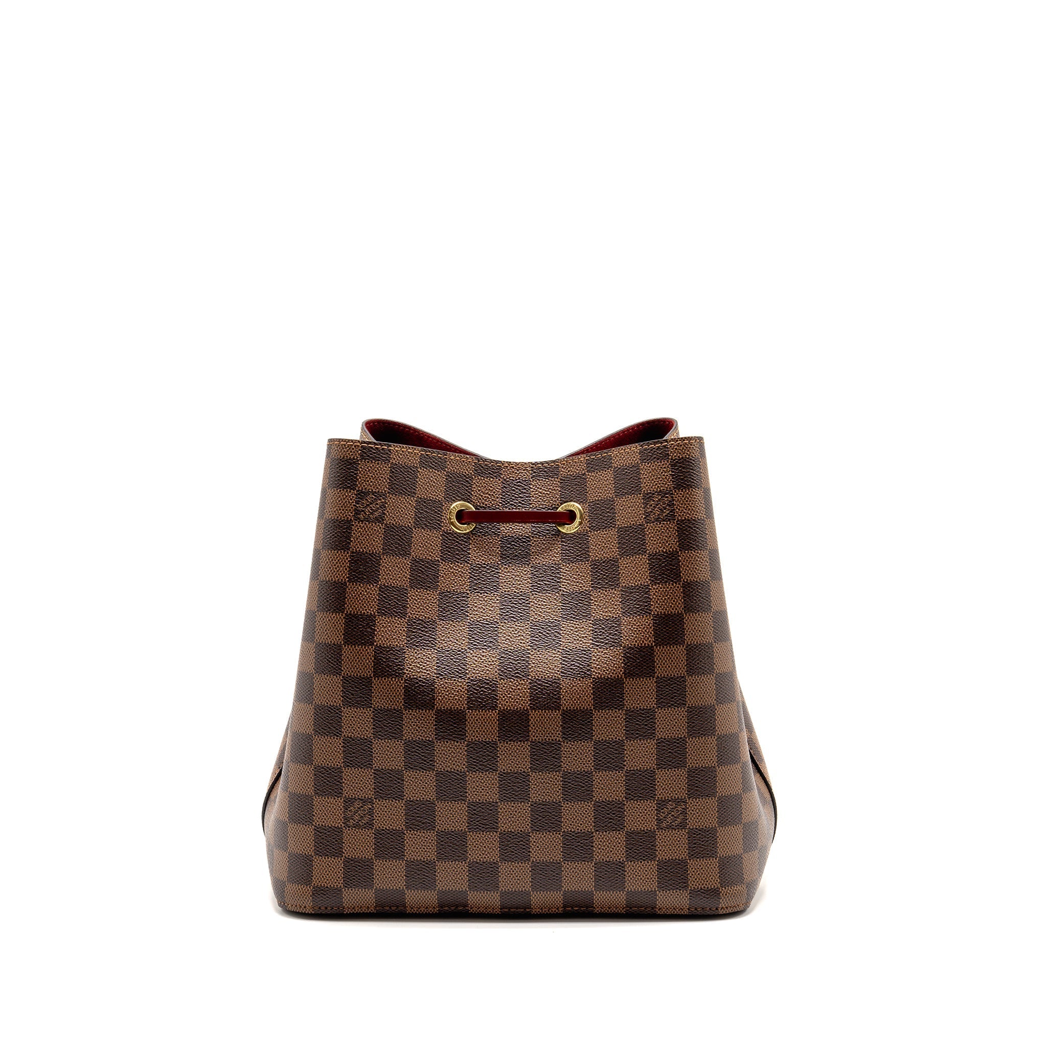 LOUIS VUITTON NEO NOE DAMIER EBENE CANVAS BROWN / BERRY GHW