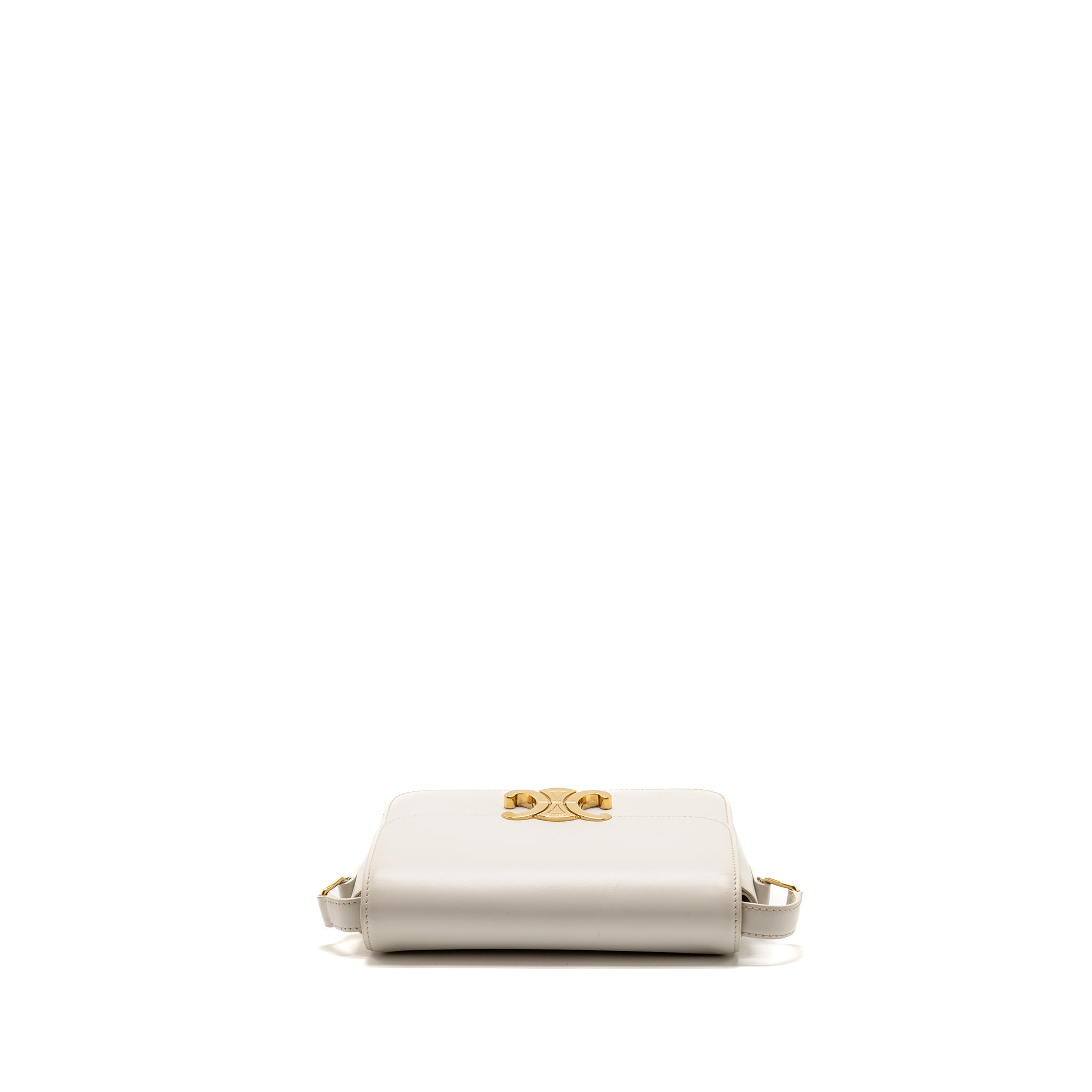 CELINE TEEN TRIOMPHE BAG CALFSKIN WHITE IVORY GHW