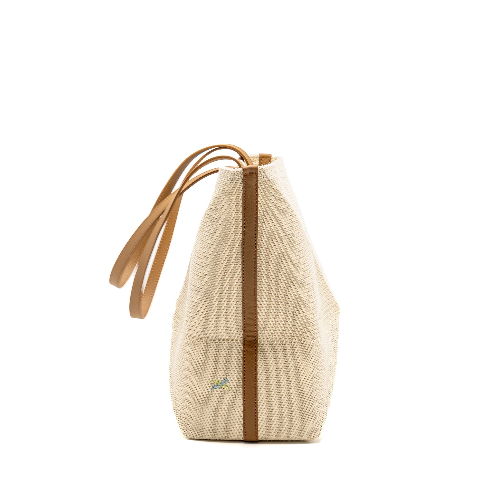LOEWE SUNA FUJITA LIMITED EDITION MEDIUM PUZZLE FOLD TOTE BAG CANVAS/LEATHER BEIGE/MULTICOLOUR