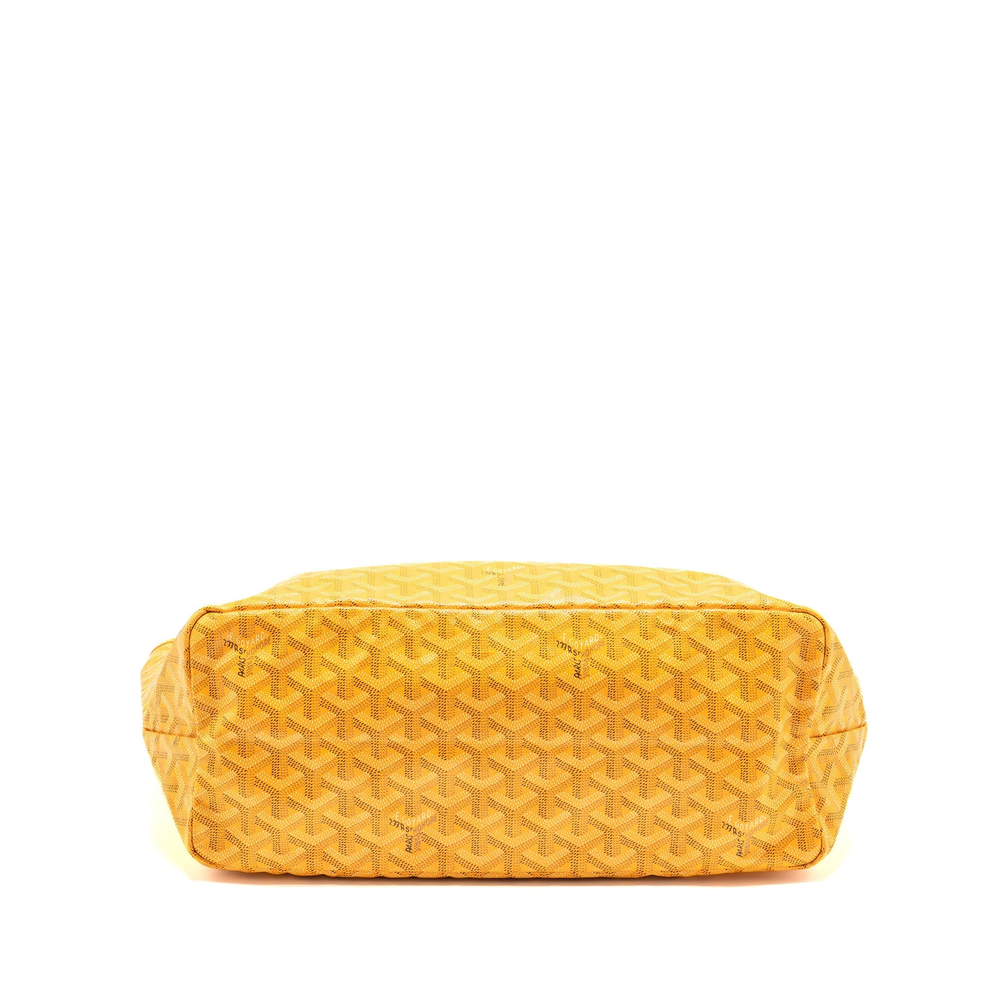 GOYARD SAINT LOUIS PM TOTE BAG GOYARDINE CANVAS YELLOW SHW