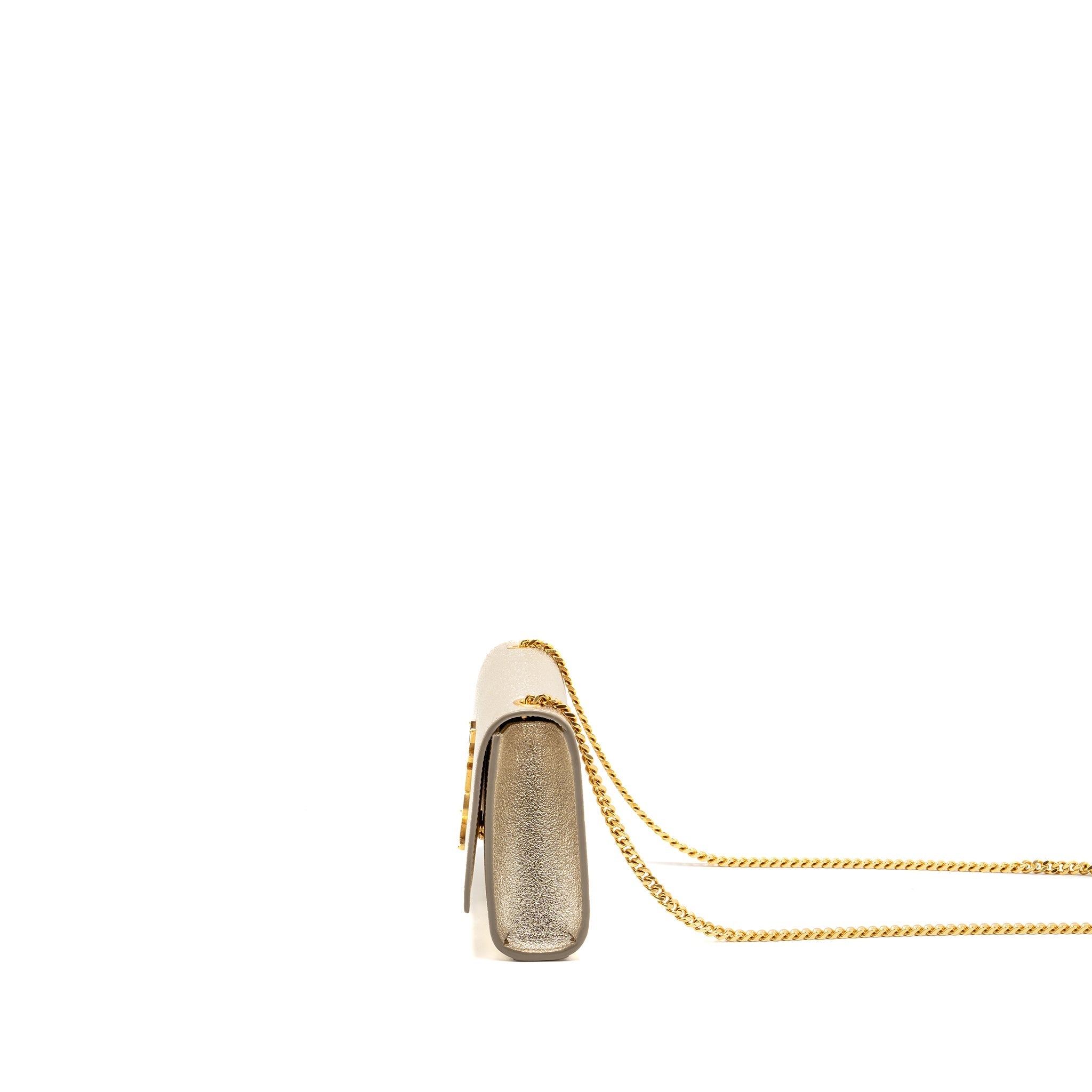 SAINT LAURENT/YSL SMALL KATE BAG GRAINED CALFSKIN GOLD GHW