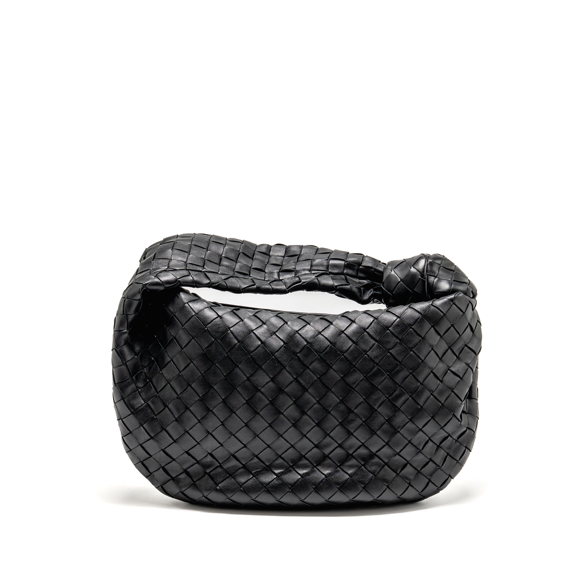 BOTTEGA VENETA SMALL JODIE LAMBSKIN BLACK SHW