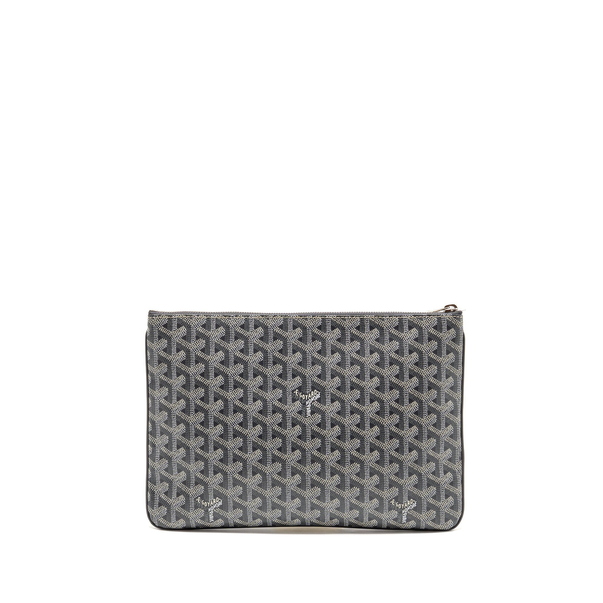GOYARD SENAT MM POUCH GOYARDINE CANVAS GREY SHW