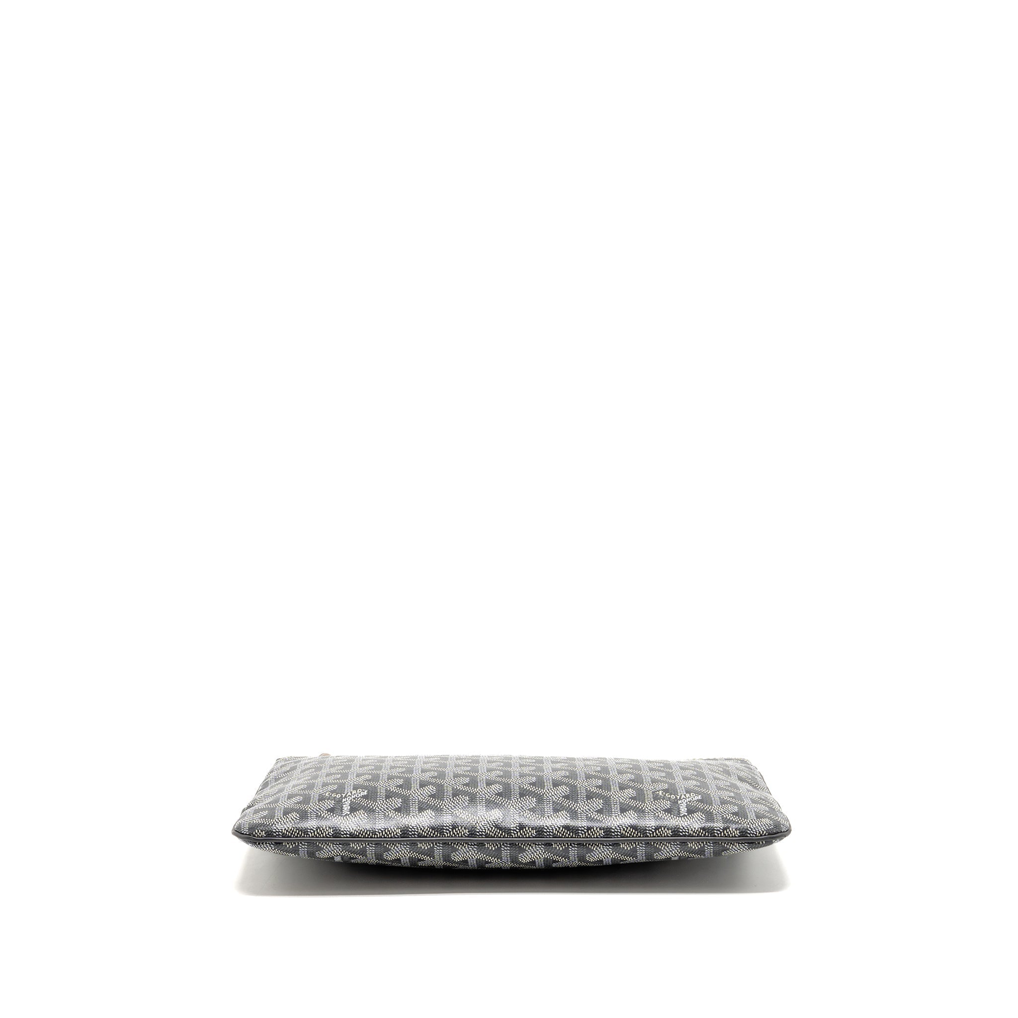 GOYARD SENAT MM POUCH GOYARDINE CANVAS GREY SHW