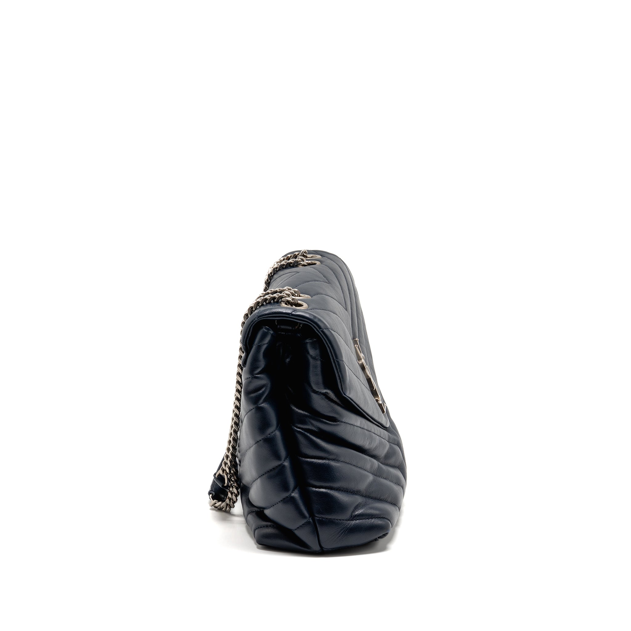 SAINT LAURENT/YSL MEDIUM LOU LOU BAG CALFSKIN DARK BLUE SHW