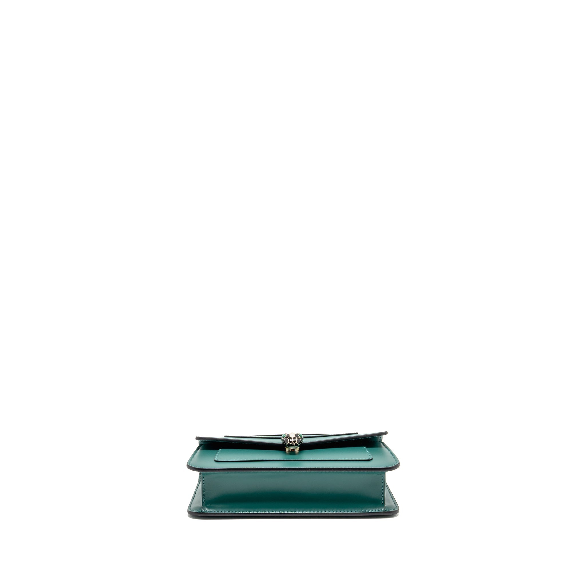 BVLGARI SERPENTI FOREVER WALLET ON CHAIN CALFSKIN GREEN LGHW