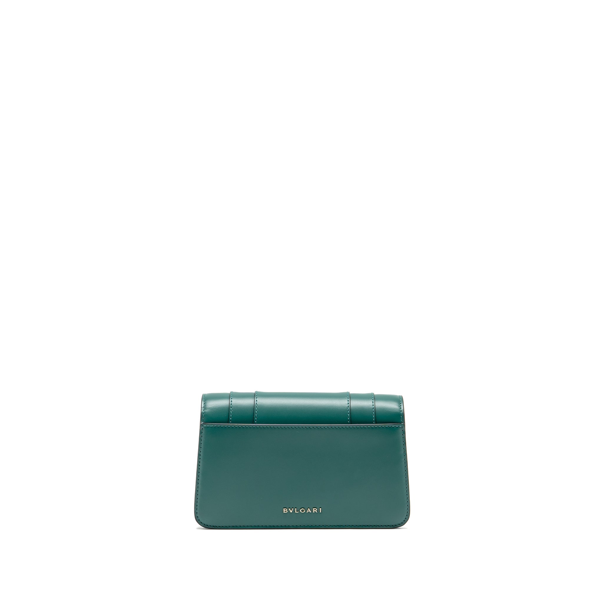 BVLGARI SERPENTI FOREVER WALLET ON CHAIN CALFSKIN GREEN LGHW