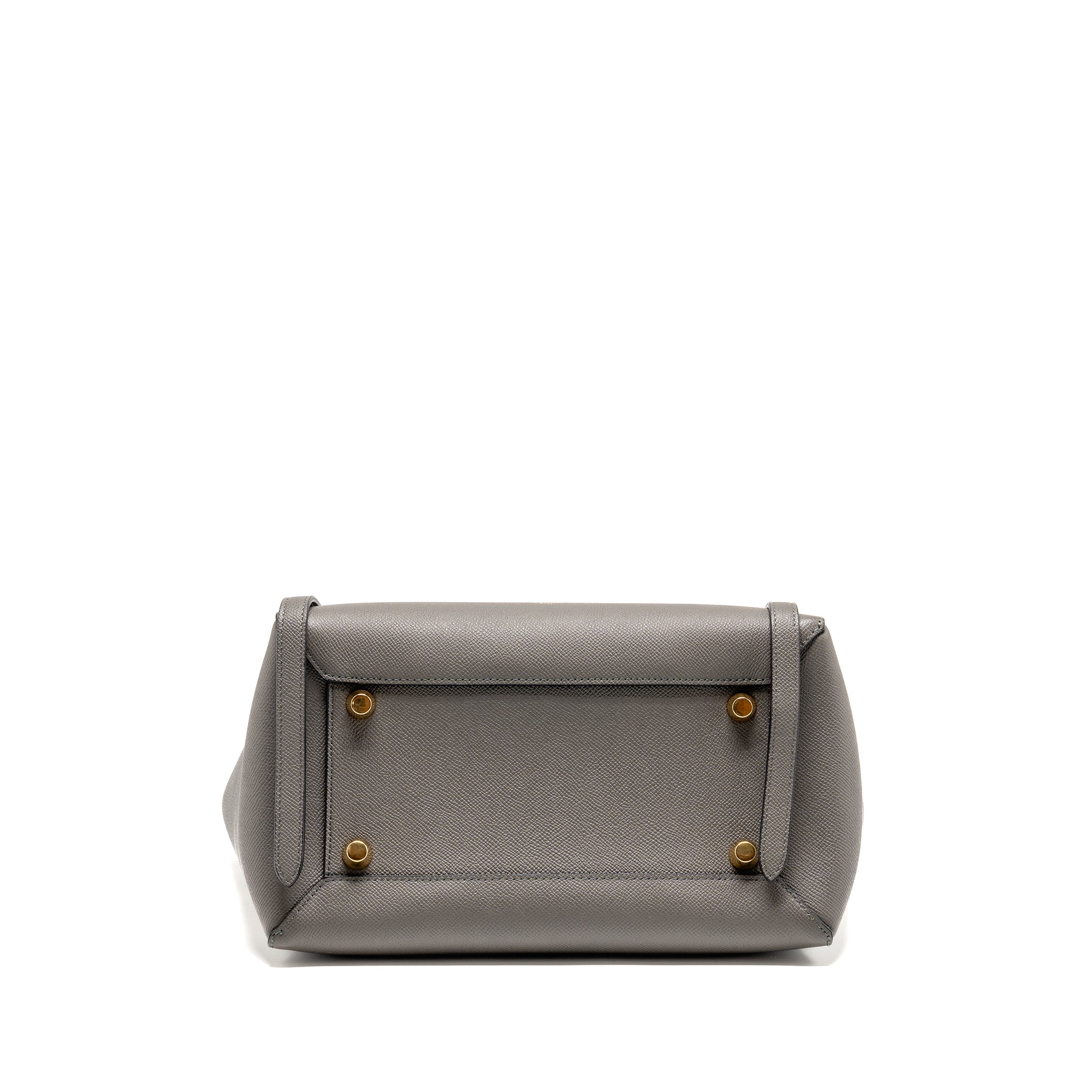 CELINE MINI BELT BAG GRAINED CALFSKIN GREY GHW