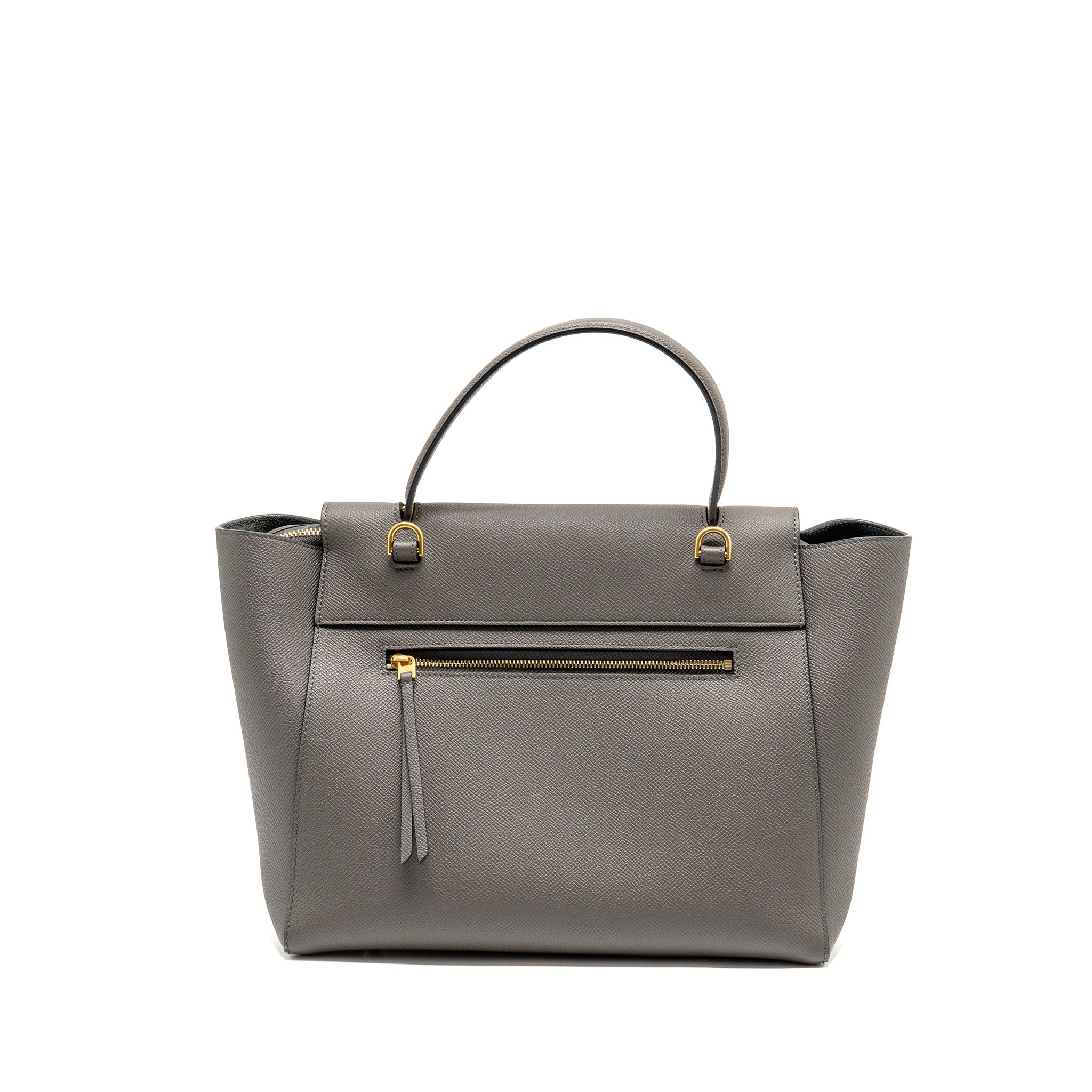 CELINE MINI BELT BAG GRAINED CALFSKIN GREY GHW
