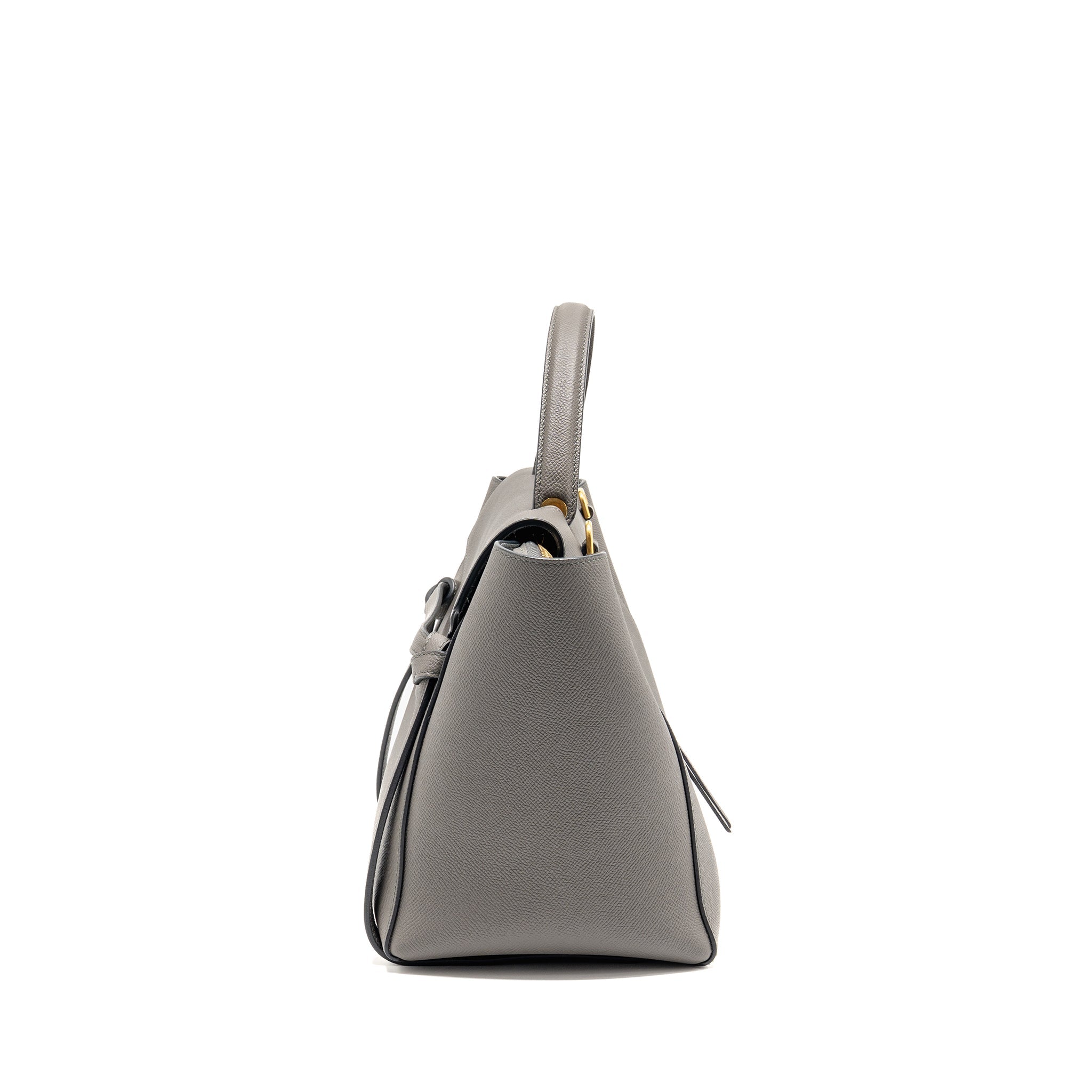 CELINE MINI BELT BAG GRAINED CALFSKIN GREY GHW