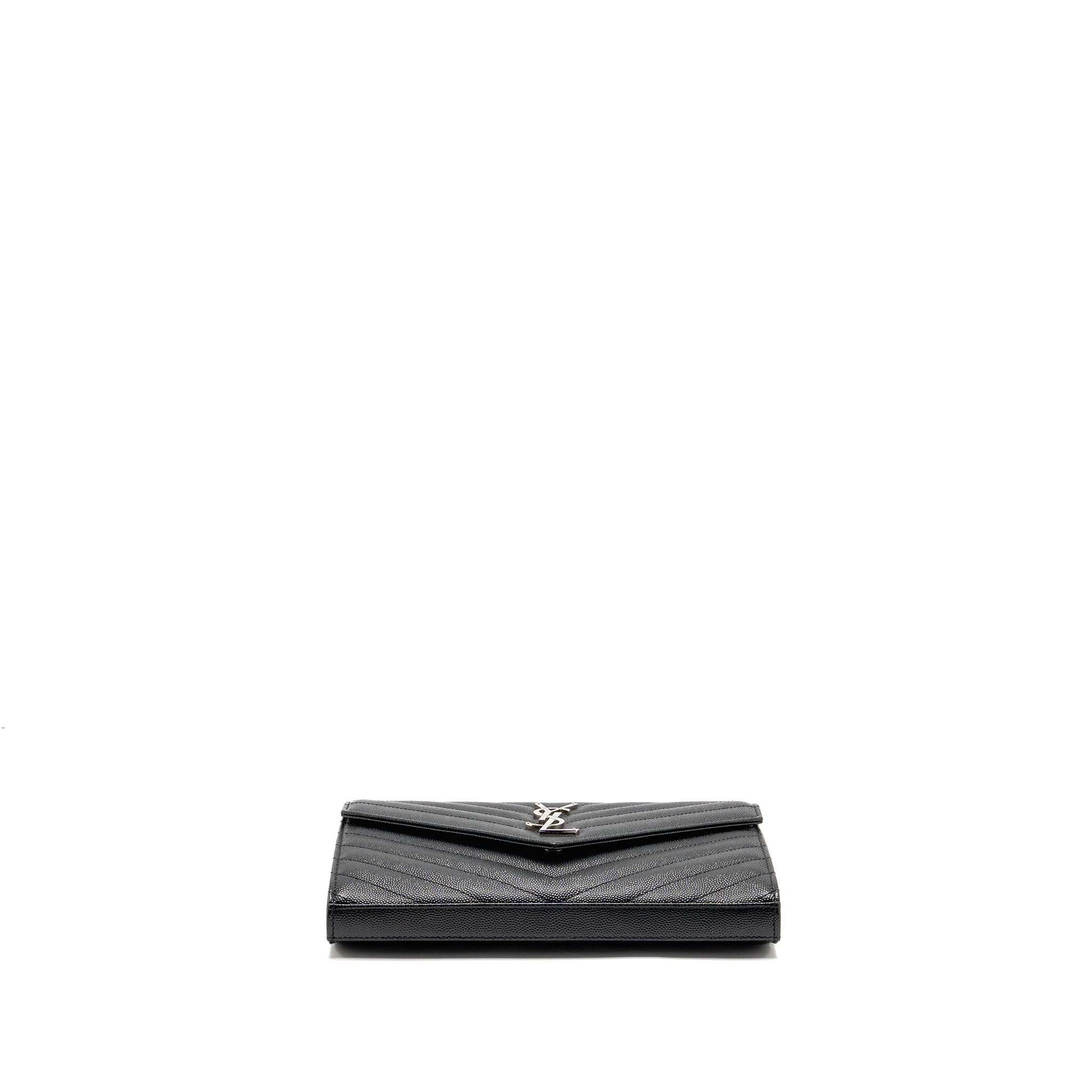 SAINT LAURENT/YSL ENVELOPE CHAIN WALLET CALFSKIN BLACK SHW