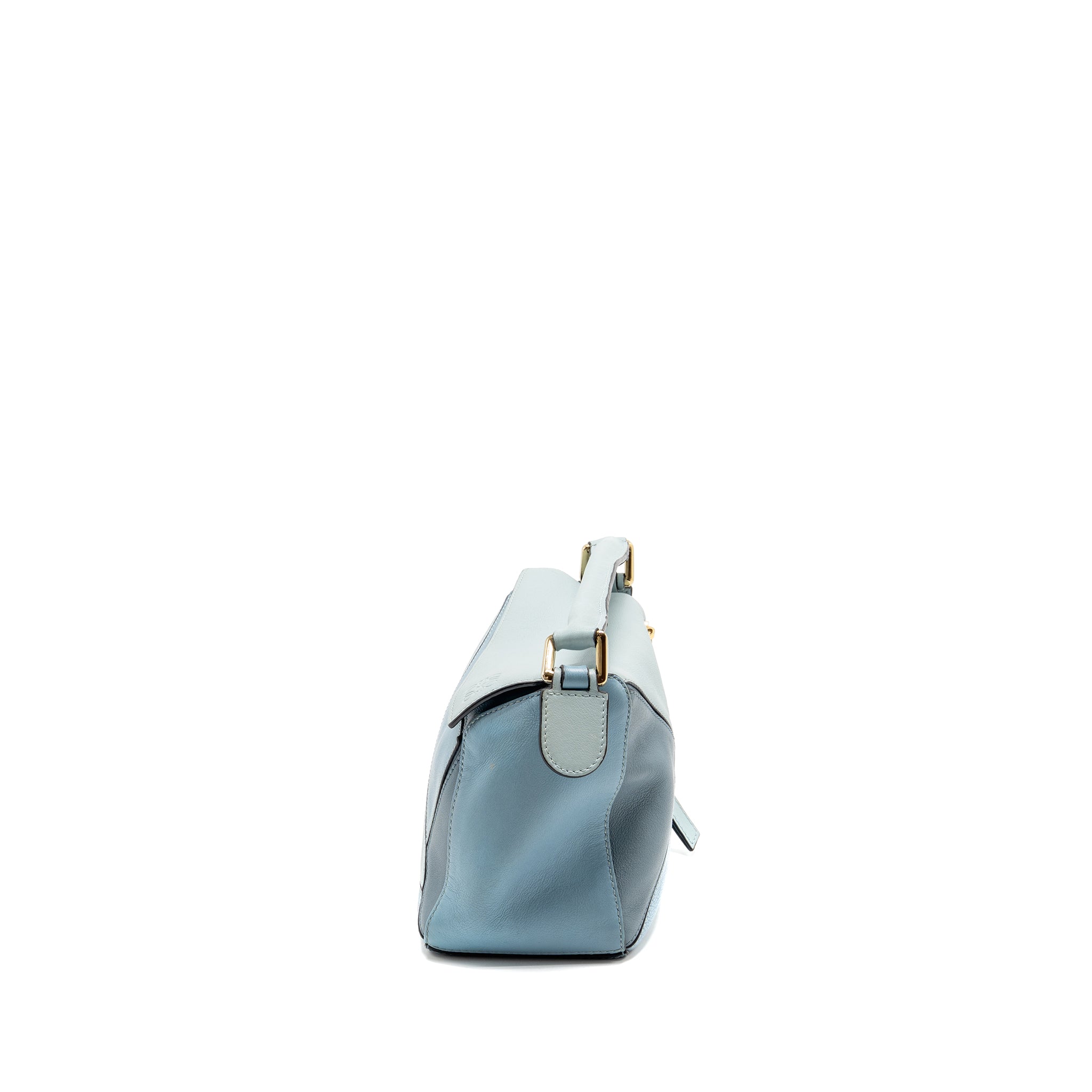 LOEWE SMALL PUZZLE BAG CALFSKIN BLUE/ MULTICOLOUR GHW