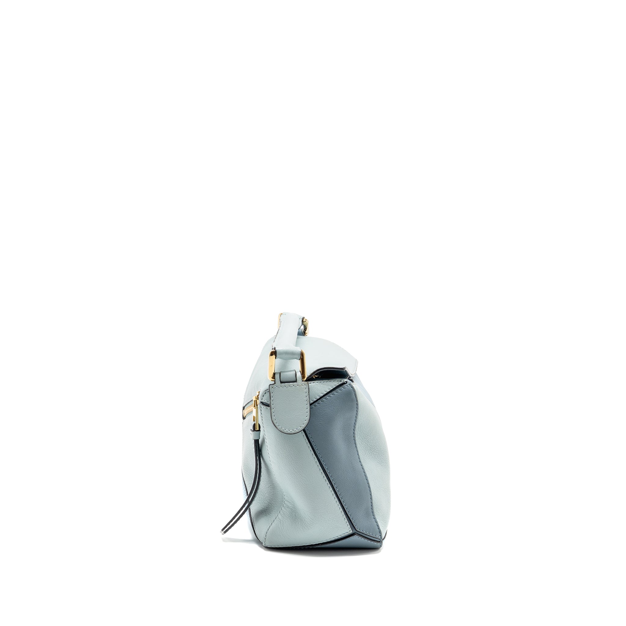 LOEWE SMALL PUZZLE BAG CALFSKIN BLUE/ MULTICOLOUR GHW
