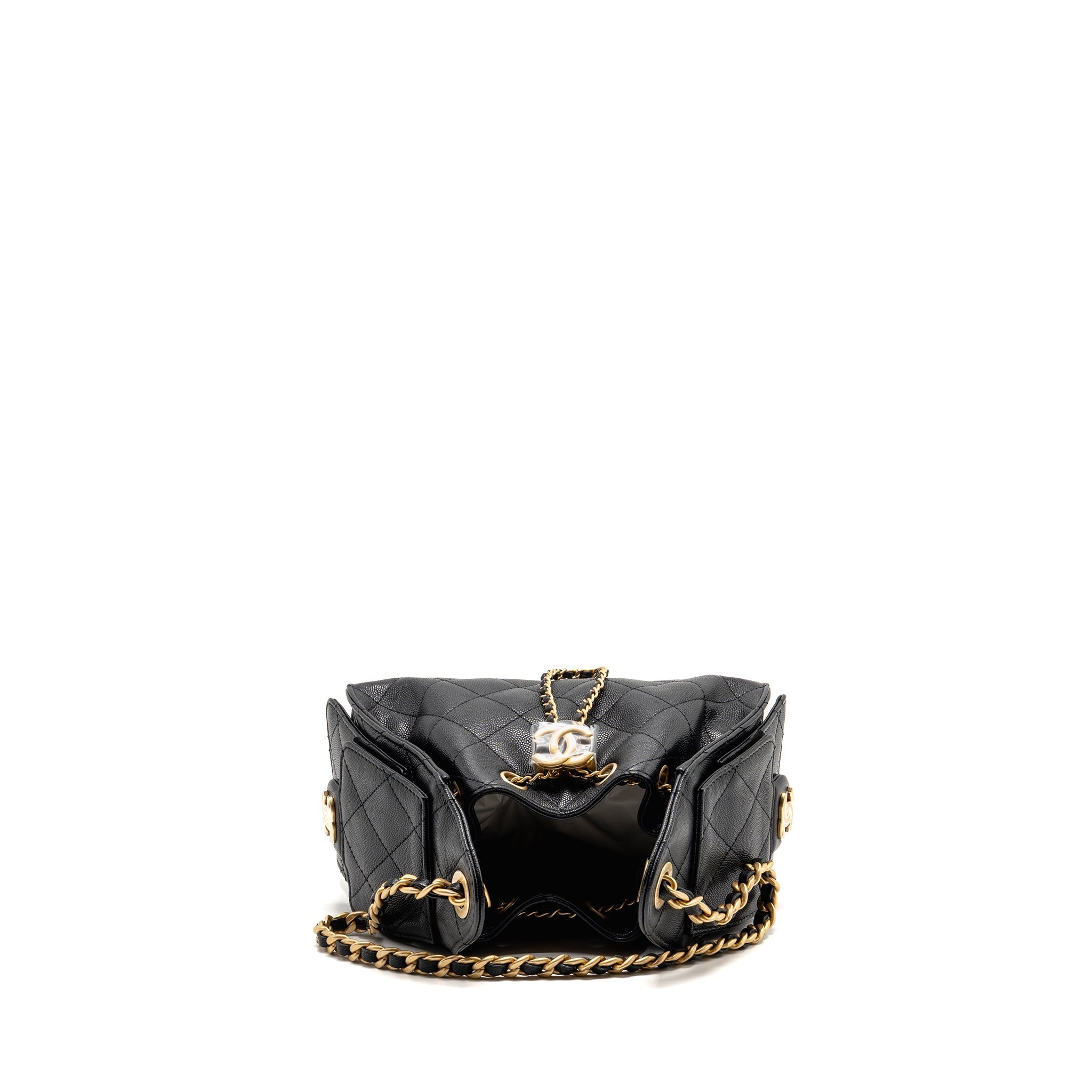CHANEL MINI 25 BAG CAVIAR BLACK GHW (MICROCHIP)