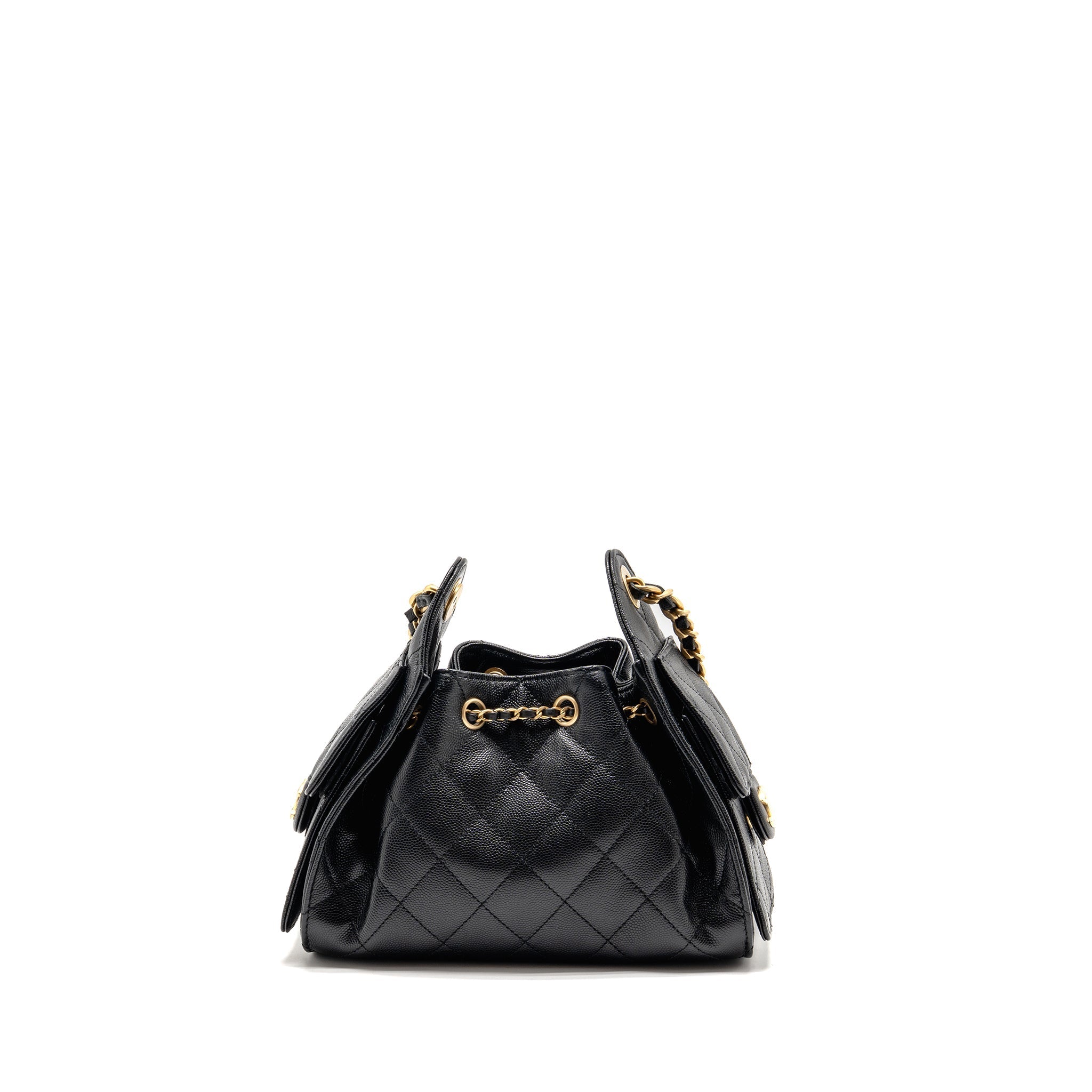 CHANEL MINI 25 BAG CAVIAR BLACK GHW (MICROCHIP)