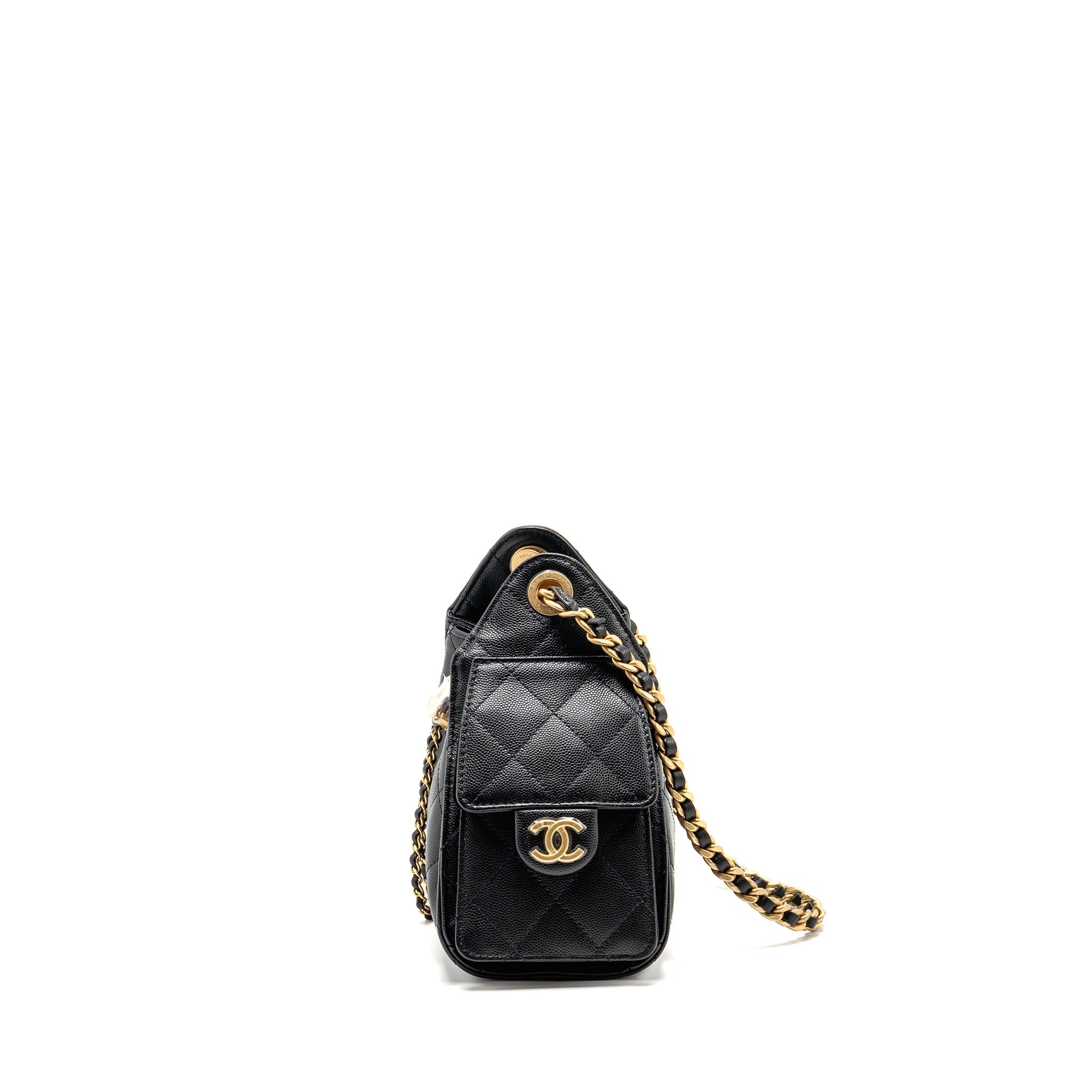 CHANEL MINI 25 BAG CAVIAR BLACK GHW (MICROCHIP)