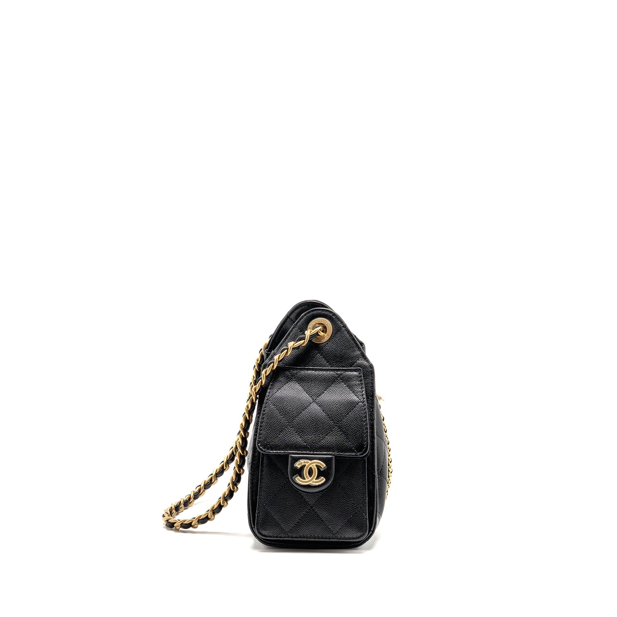 CHANEL MINI 25 BAG CAVIAR BLACK GHW (MICROCHIP)