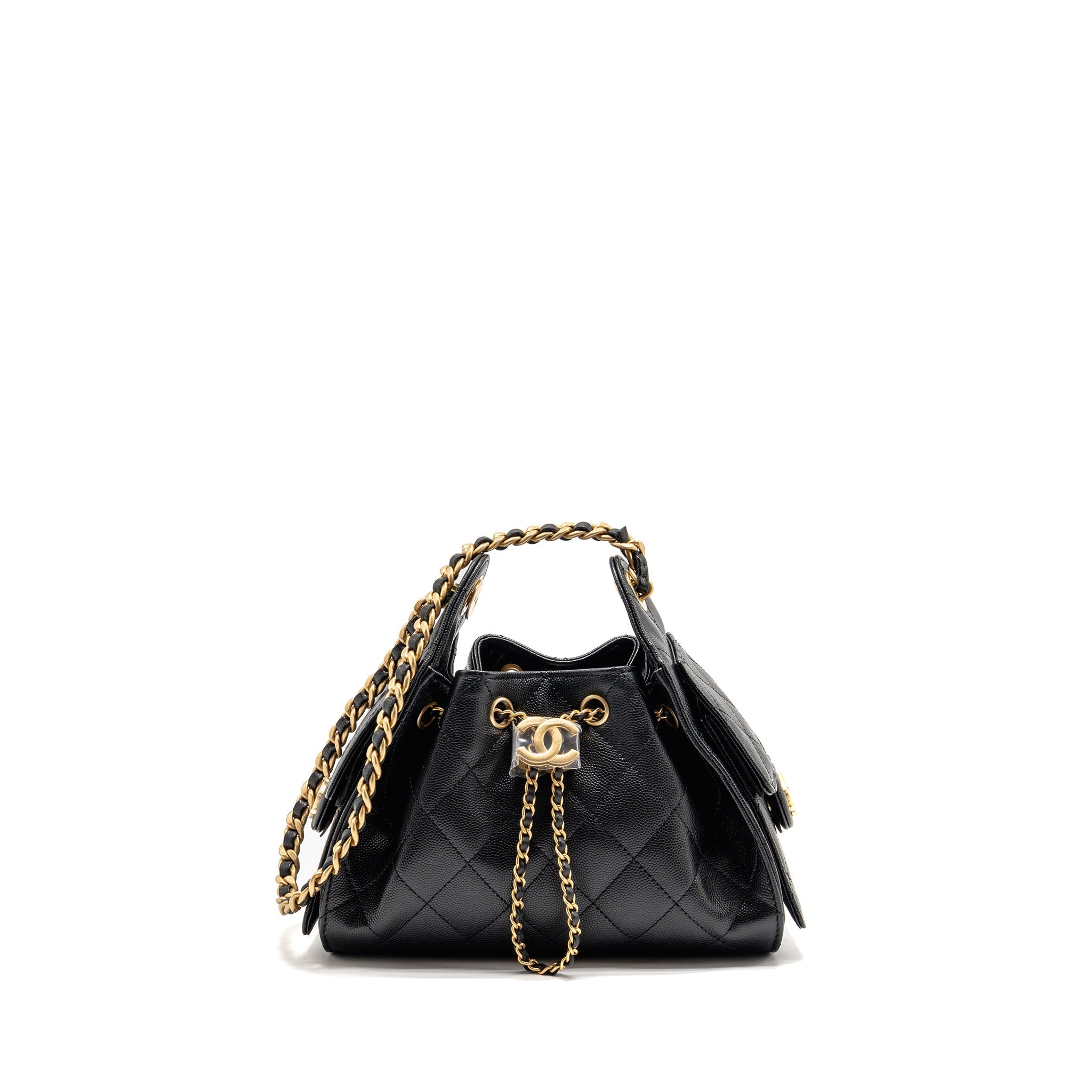 CHANEL MINI 25 BAG CAVIAR BLACK GHW (MICROCHIP)