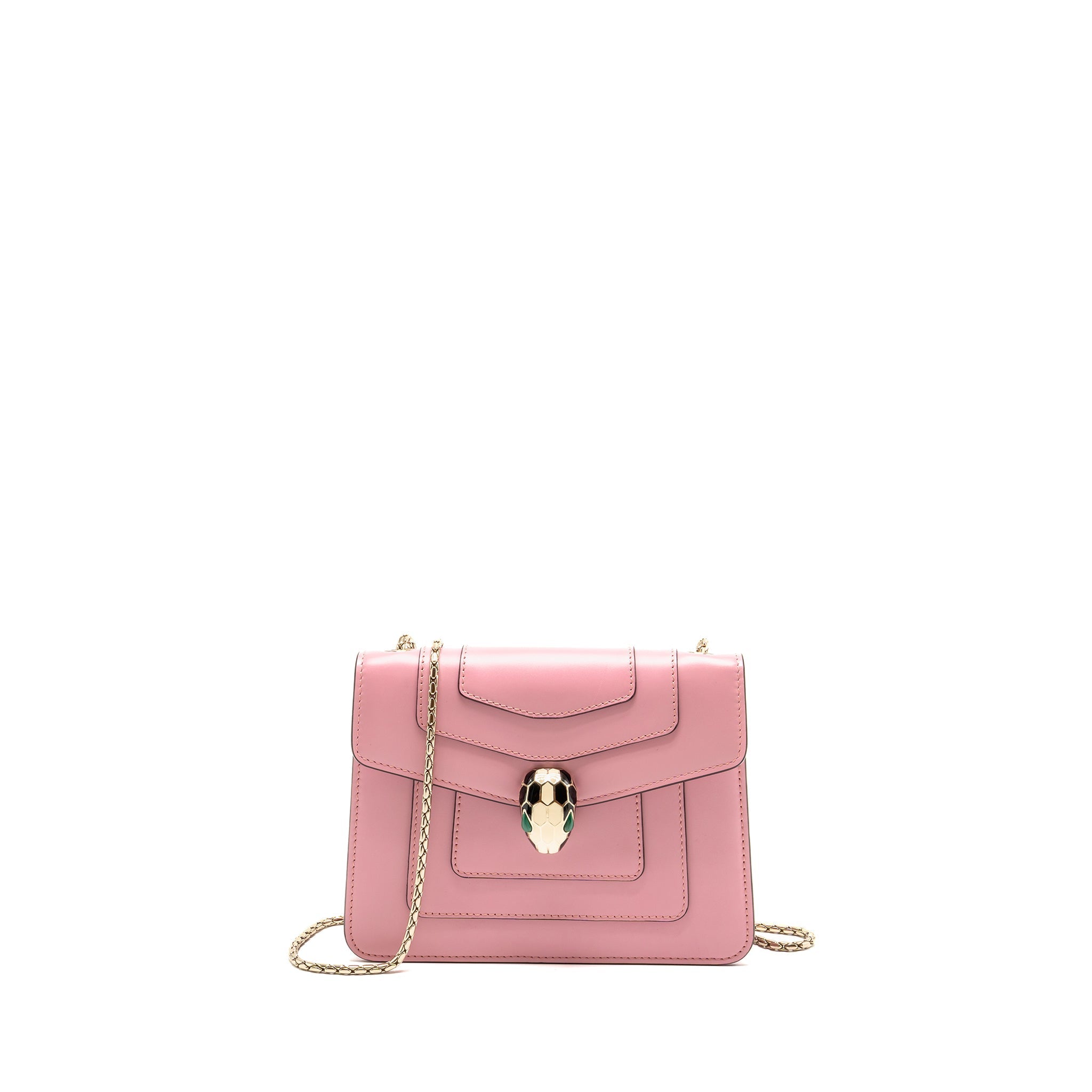 BVLGARI SERPENTI FOREVER CROSSBODY BAG CALFSKIN PINK LGHW