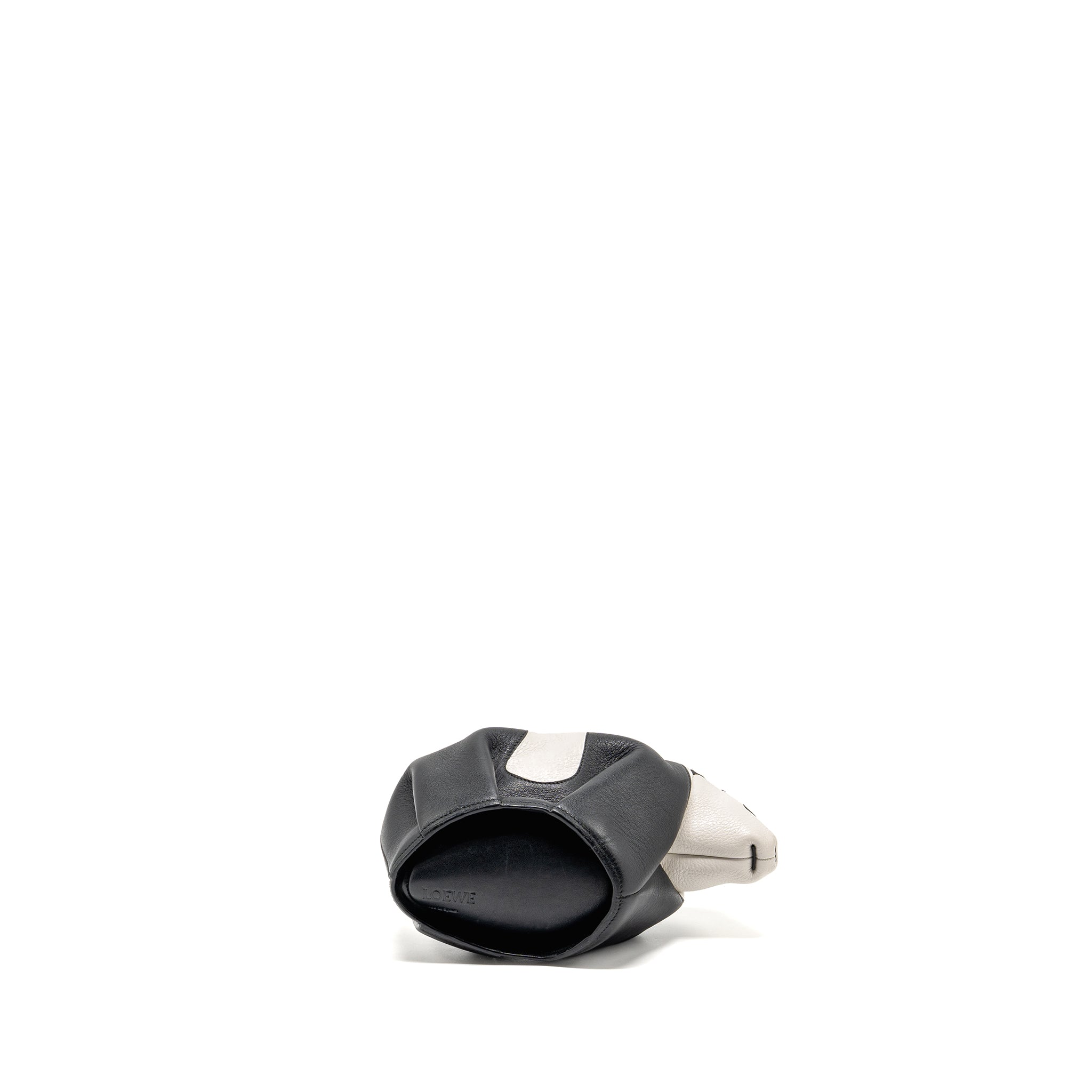 LOEWE PANDA MINI CROSSBODY BAG LEATHER BLACK/WHITE SHW