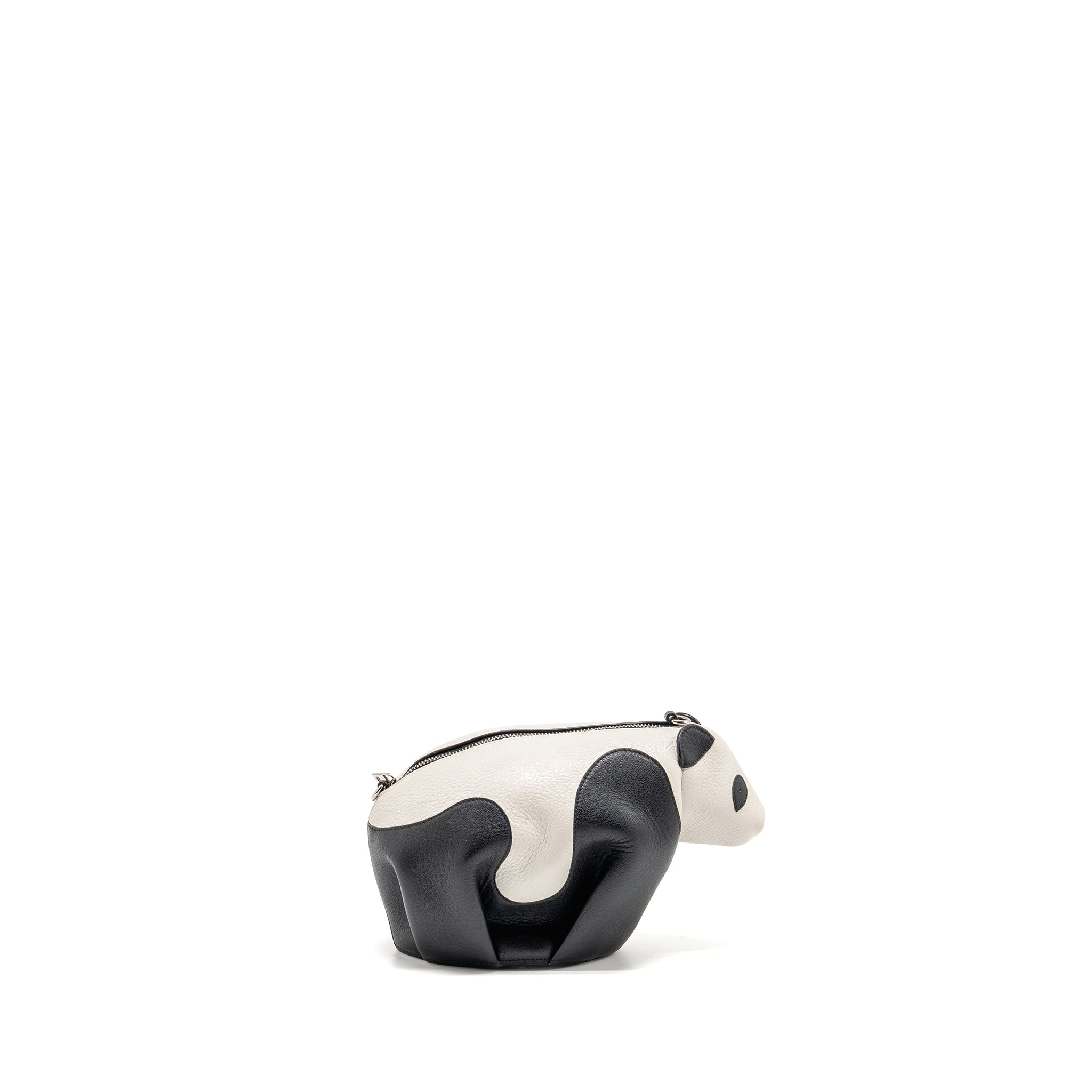 LOEWE PANDA MINI CROSSBODY BAG LEATHER BLACK/WHITE SHW