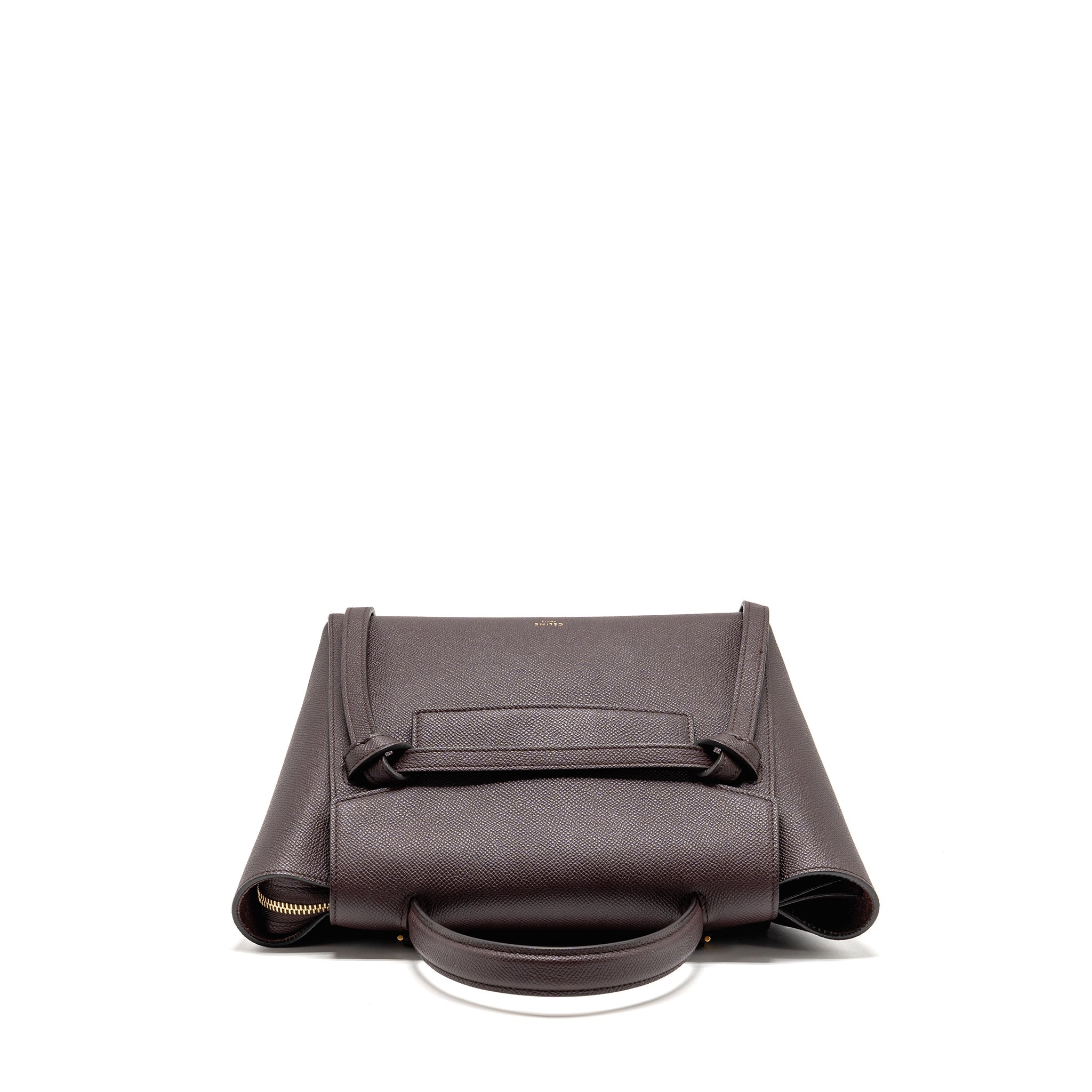 CELINE MICRO BELT BAG GRAINED CALFSKIN BURGUNDY GHW