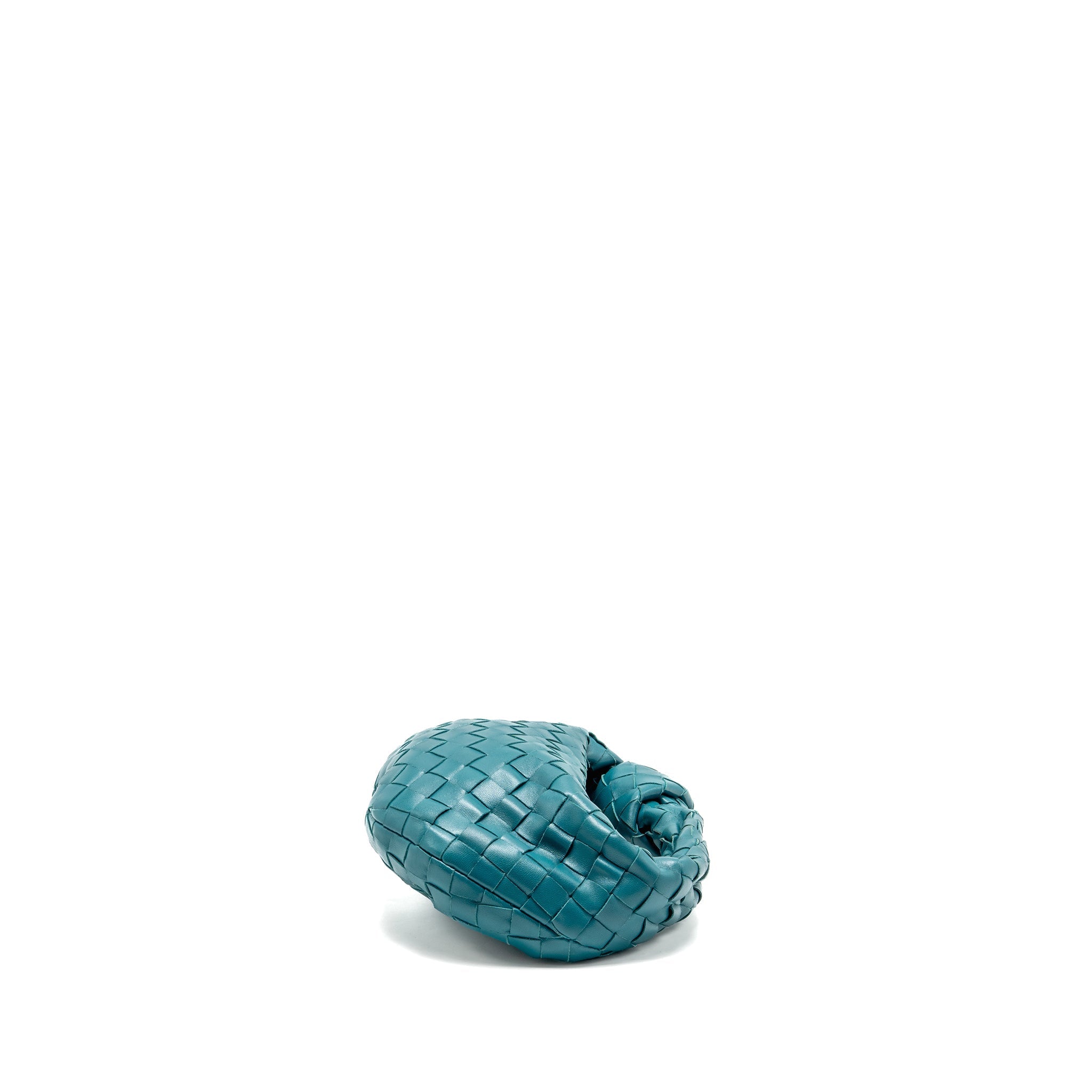 BOTTEGA VENETA MINI JODIE LAMBSKIN BLUE GHW