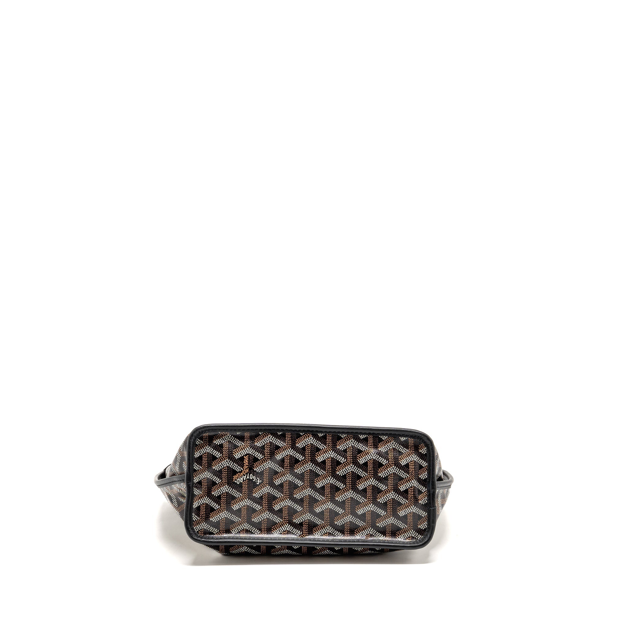 GOYARD MINI ANJOU TOTE GOYARDINE CANVAS / LEATHER BLACK SHW