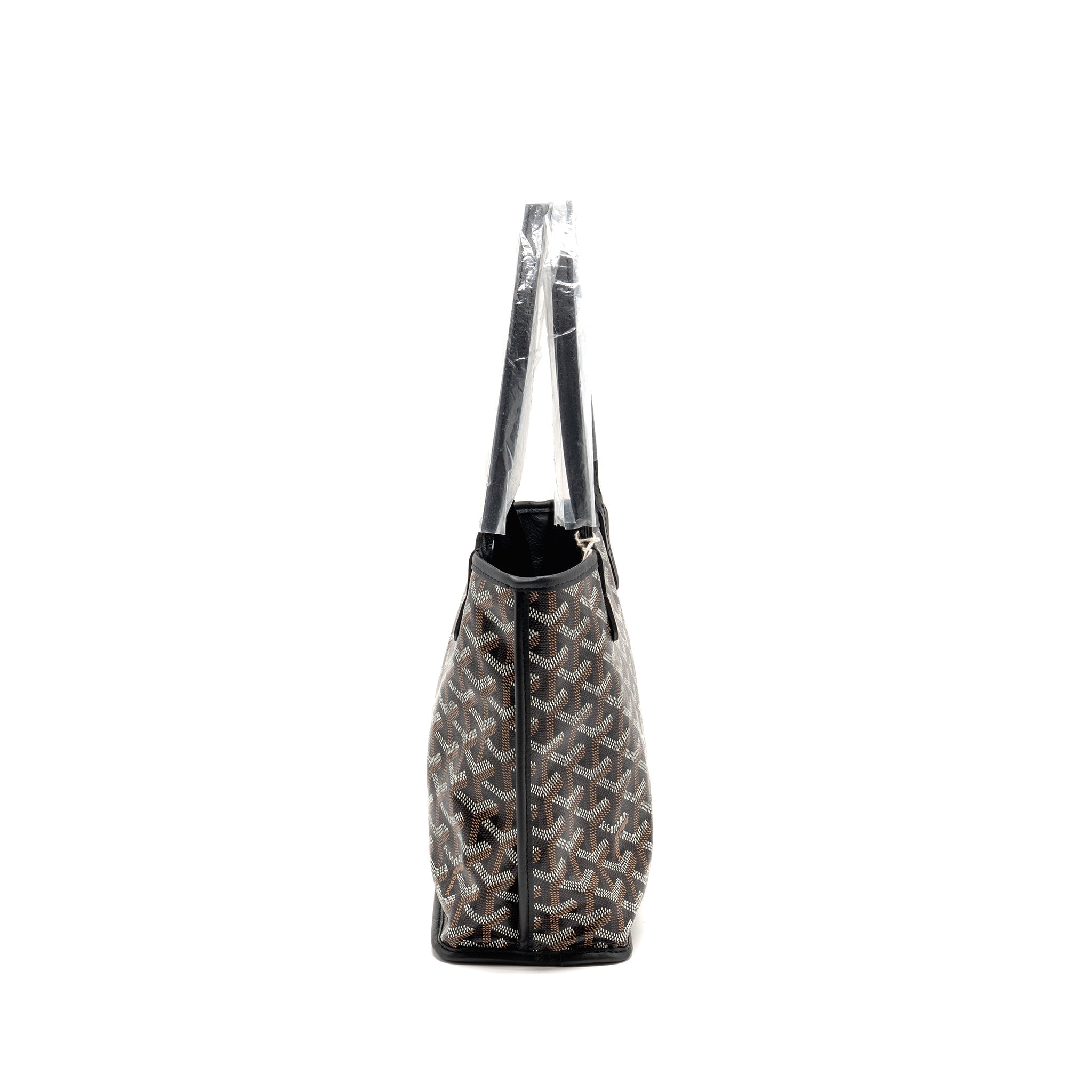 GOYARD MINI ANJOU TOTE GOYARDINE CANVAS / LEATHER BLACK SHW