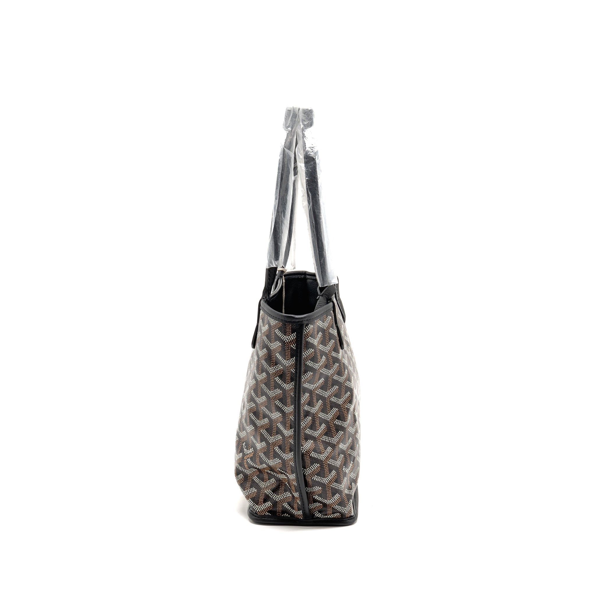GOYARD MINI ANJOU TOTE GOYARDINE CANVAS / LEATHER BLACK SHW