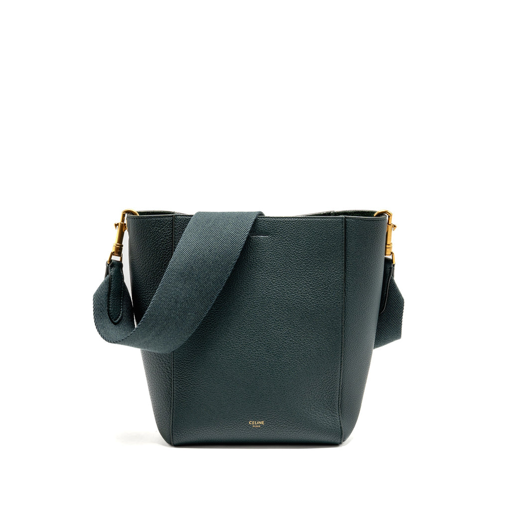 CELINE SMALL SANGLE BUCKET BAG SOFT GRAINED CALFSKIN AMAZONE GHW