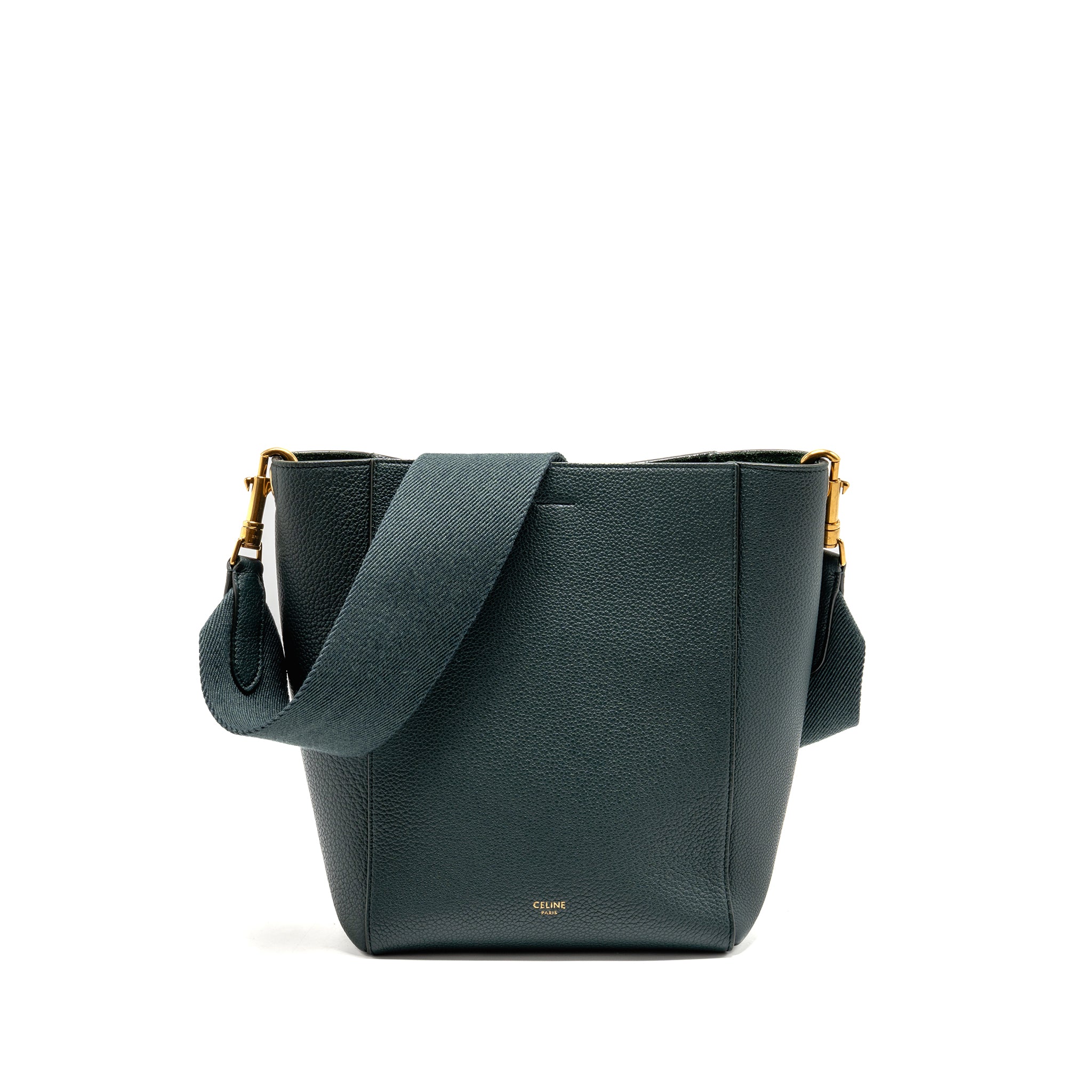 CELINE SMALL SANGLE BUCKET BAG SOFT GRAINED CALFSKIN AMAZONE GHW