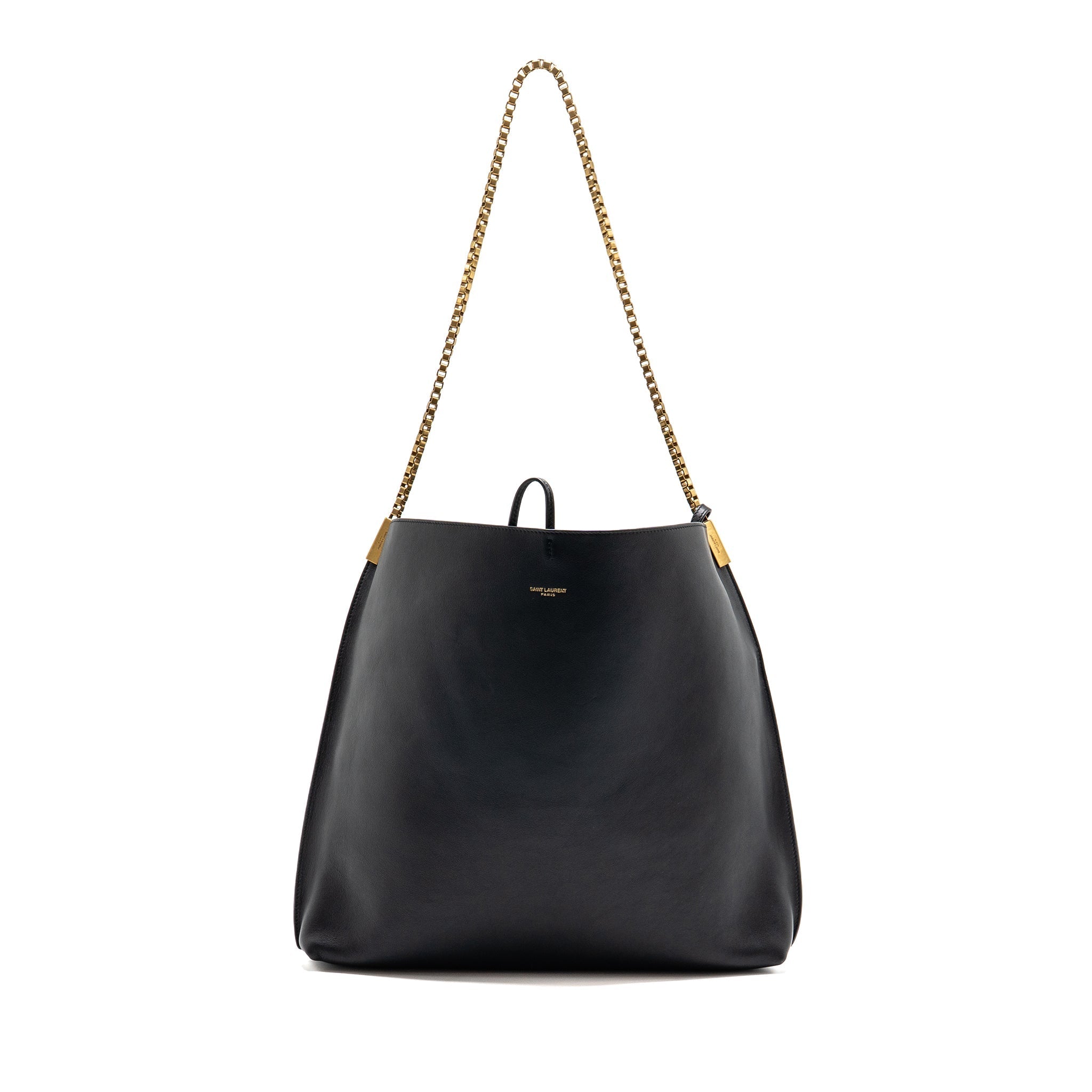 SAINT LAURENT/YSL SUZANNE HOBO BAG CALFSKIN BLACK GHW