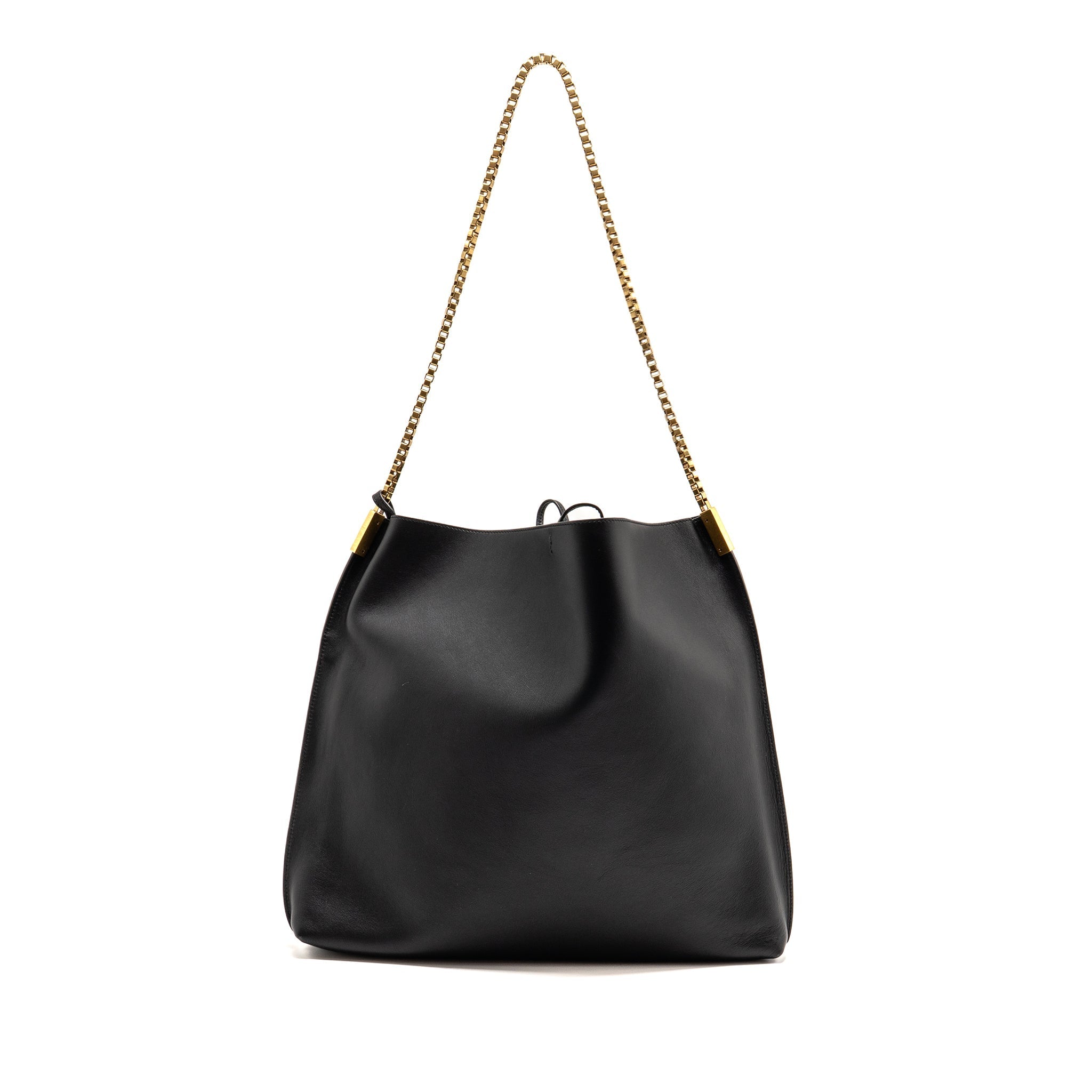 SAINT LAURENT/YSL SUZANNE HOBO BAG CALFSKIN BLACK GHW